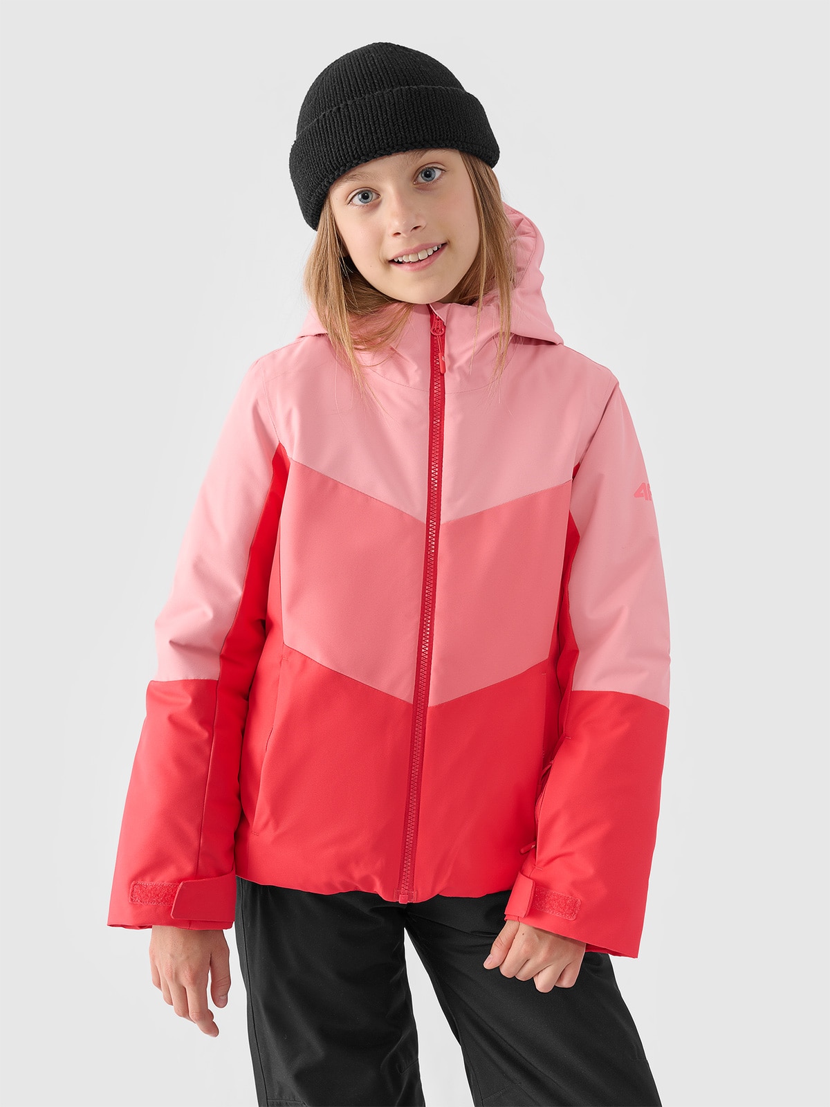 Slidinėjimo striukė mergaitėms 8000 membrana - raudona