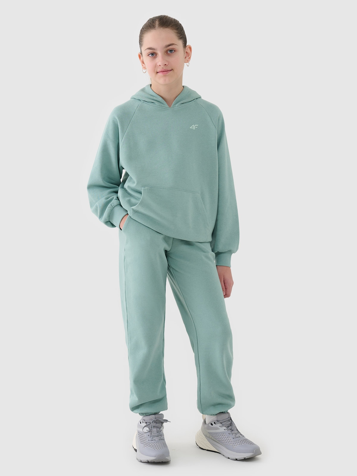 Sportinės jogger kelnės mergaitėms - turkio spalvos