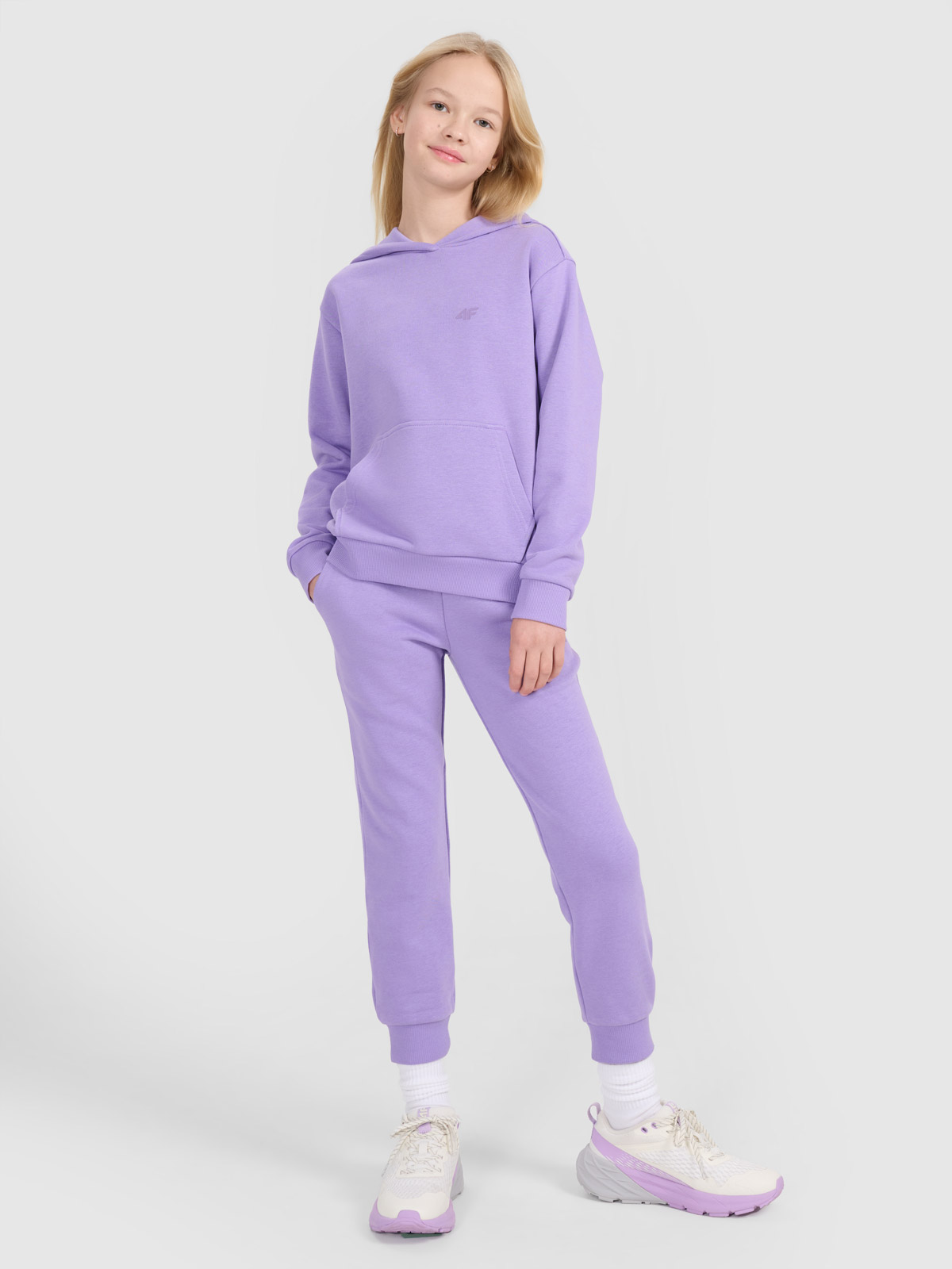 Sportinės jogger kelnės mergaitėms - violetinės