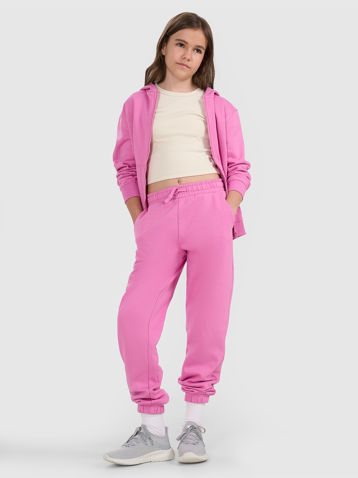 Sportinės jogger kelnės mergaitėms - rožinės