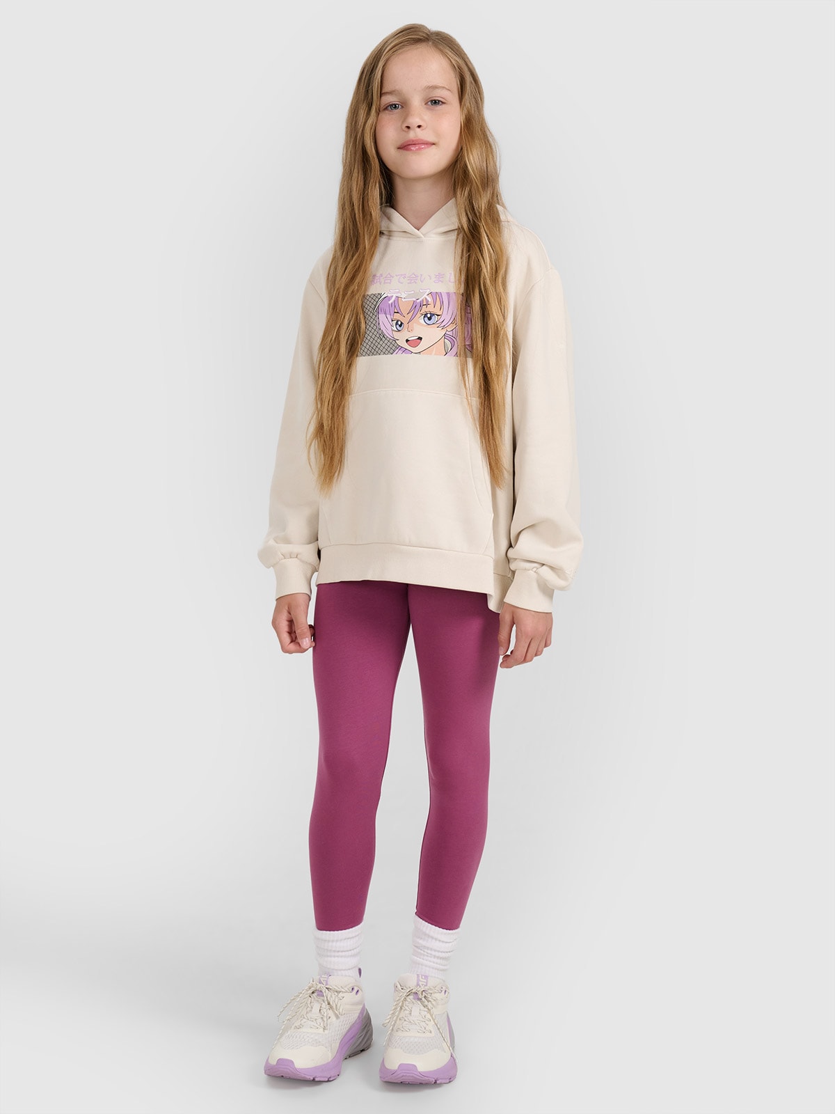 Trikotažinės tamprės mergaitėms - violetinės