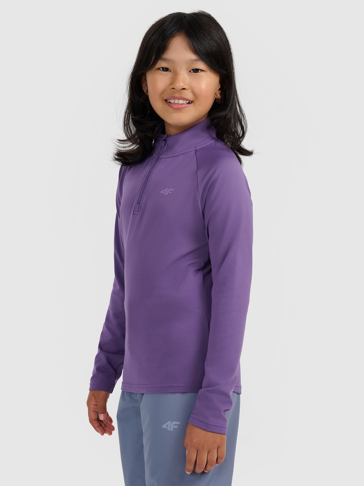 Vaikiškas termoaktyvus sukarštas apatinis trikotažas (viršus) - violetinis