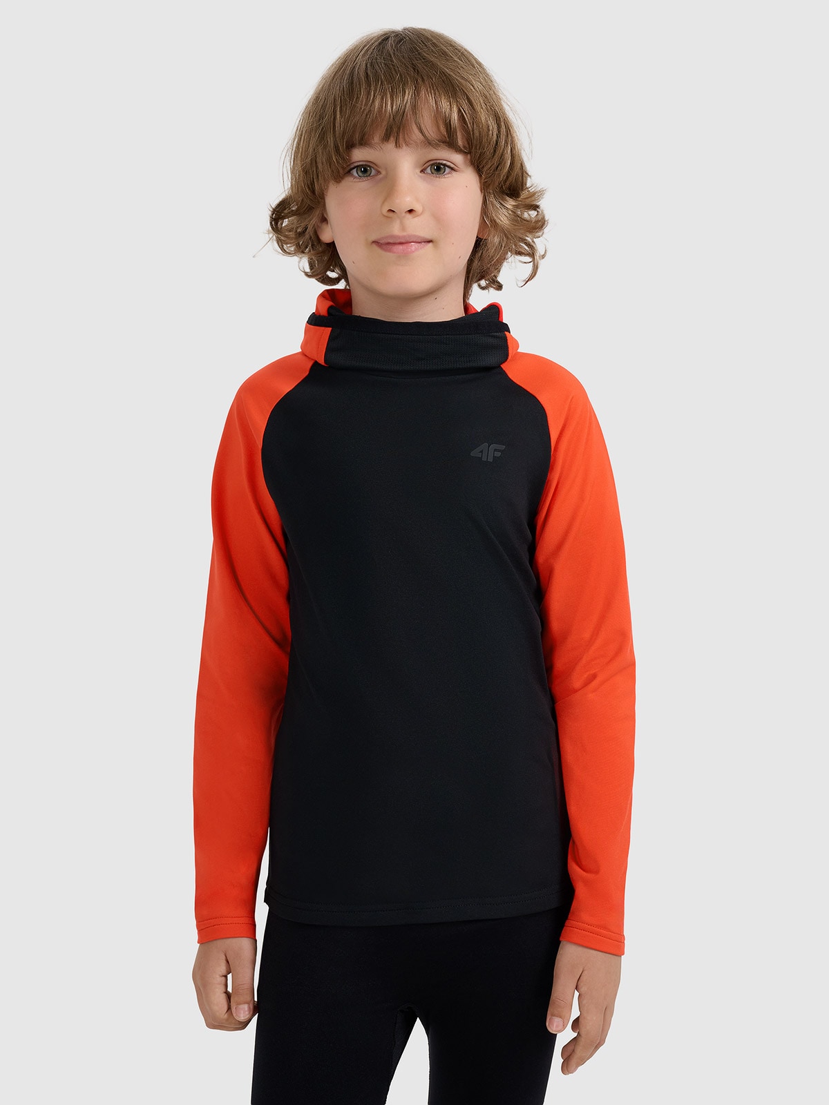 Vaikiškas termoaktyvus sukarštas apatinis trikotažas (viršus) - juodas