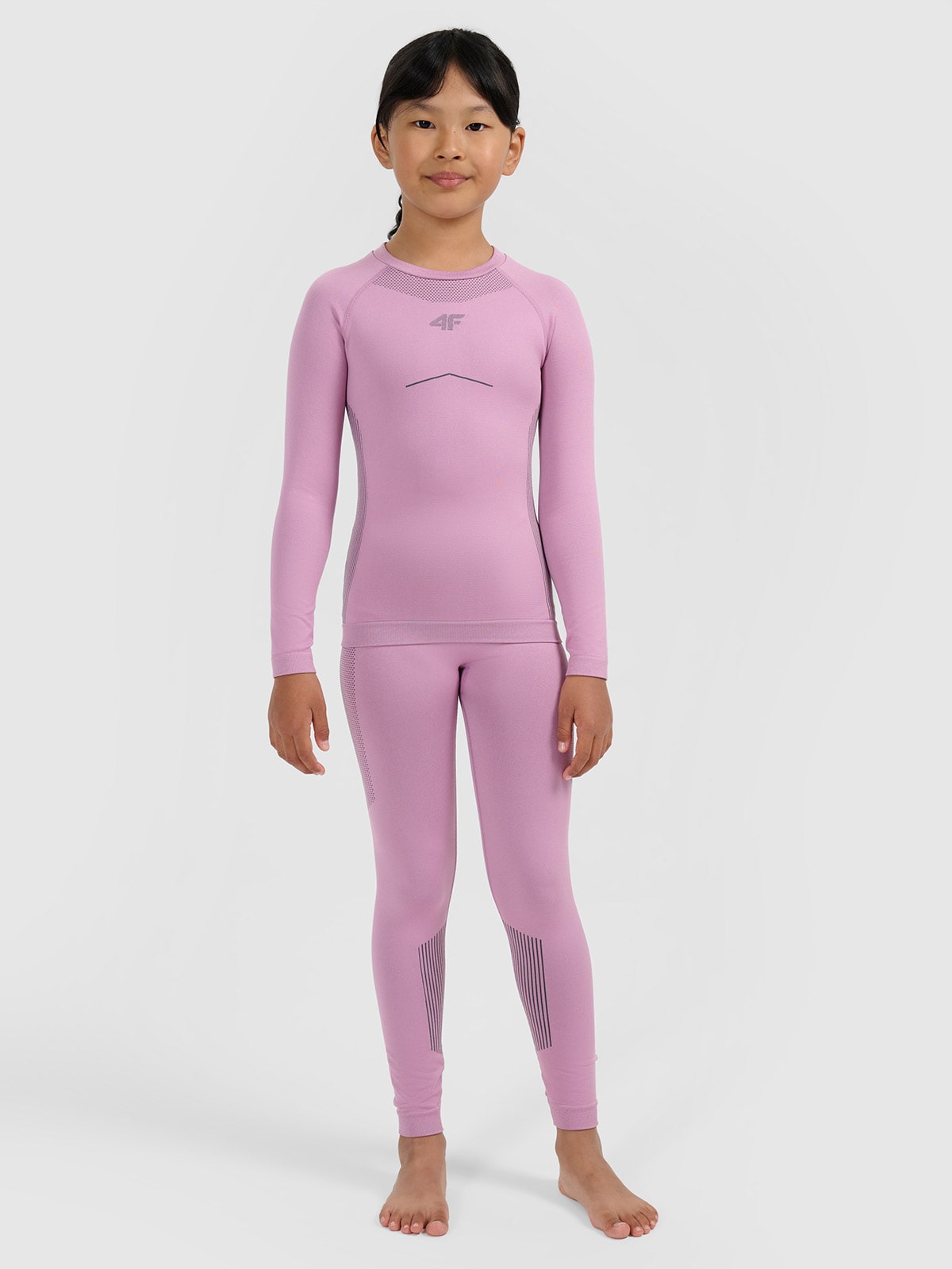 Termoaktyvus besiūlis apatinis trikotažas mergaitėms komplektas - rožinis