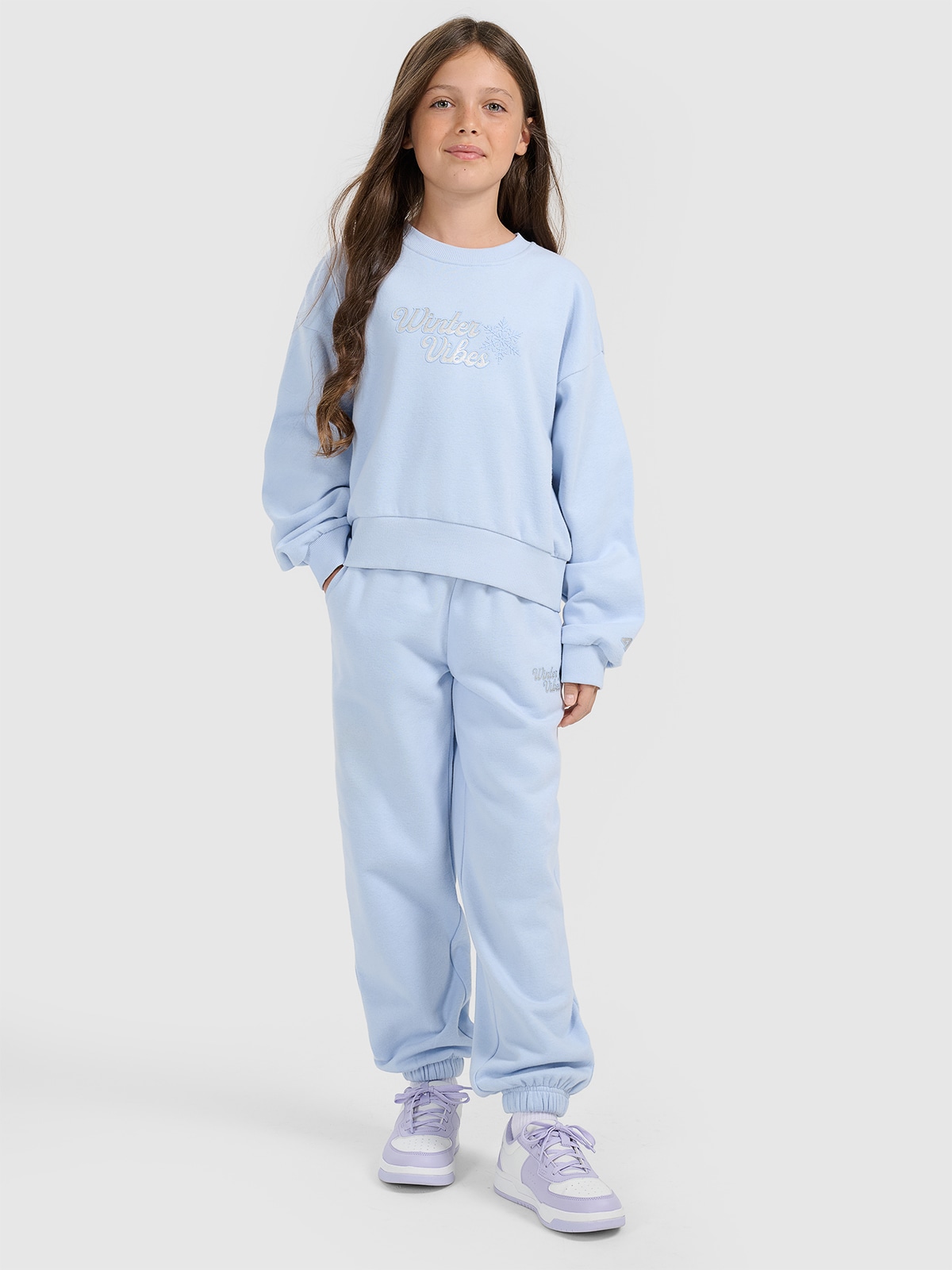 Sportinės jogger kelnės mergaitėms - mėlynos