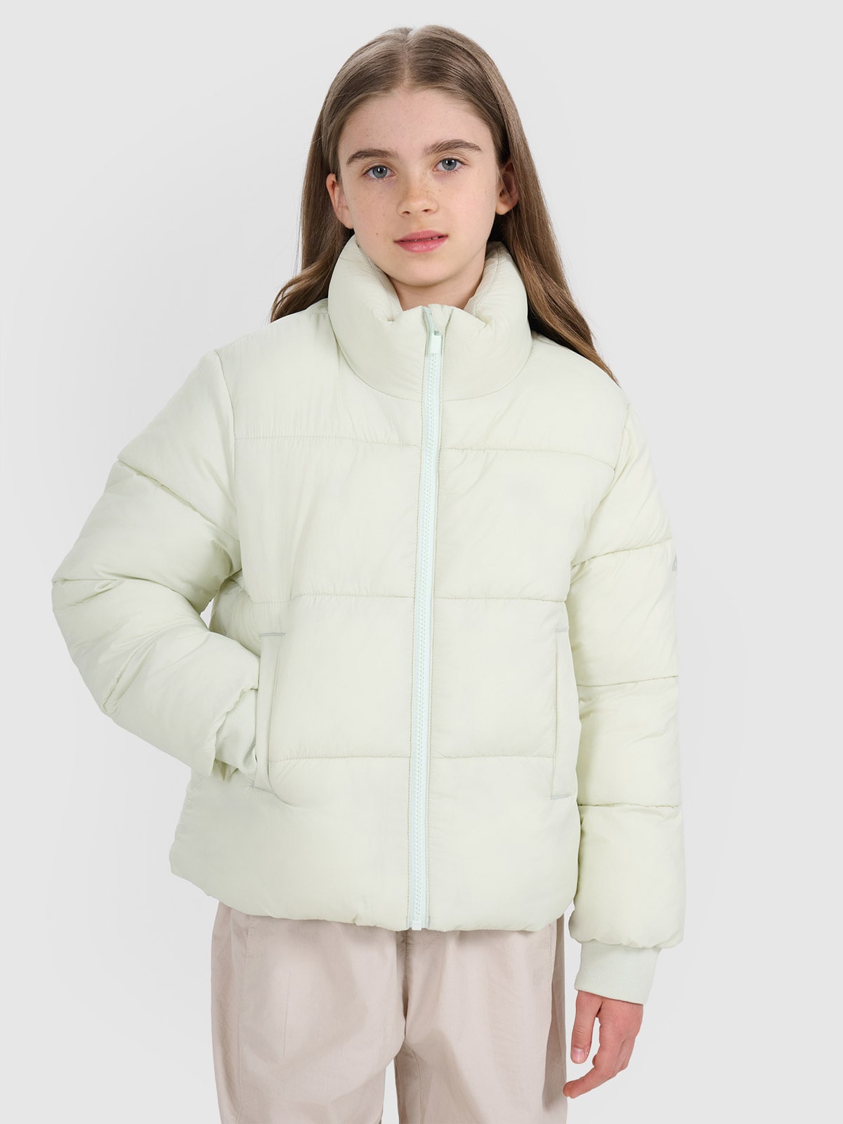 Striukė su sintetinių pūkų kamšalu mergaitėms - turkio spalvos