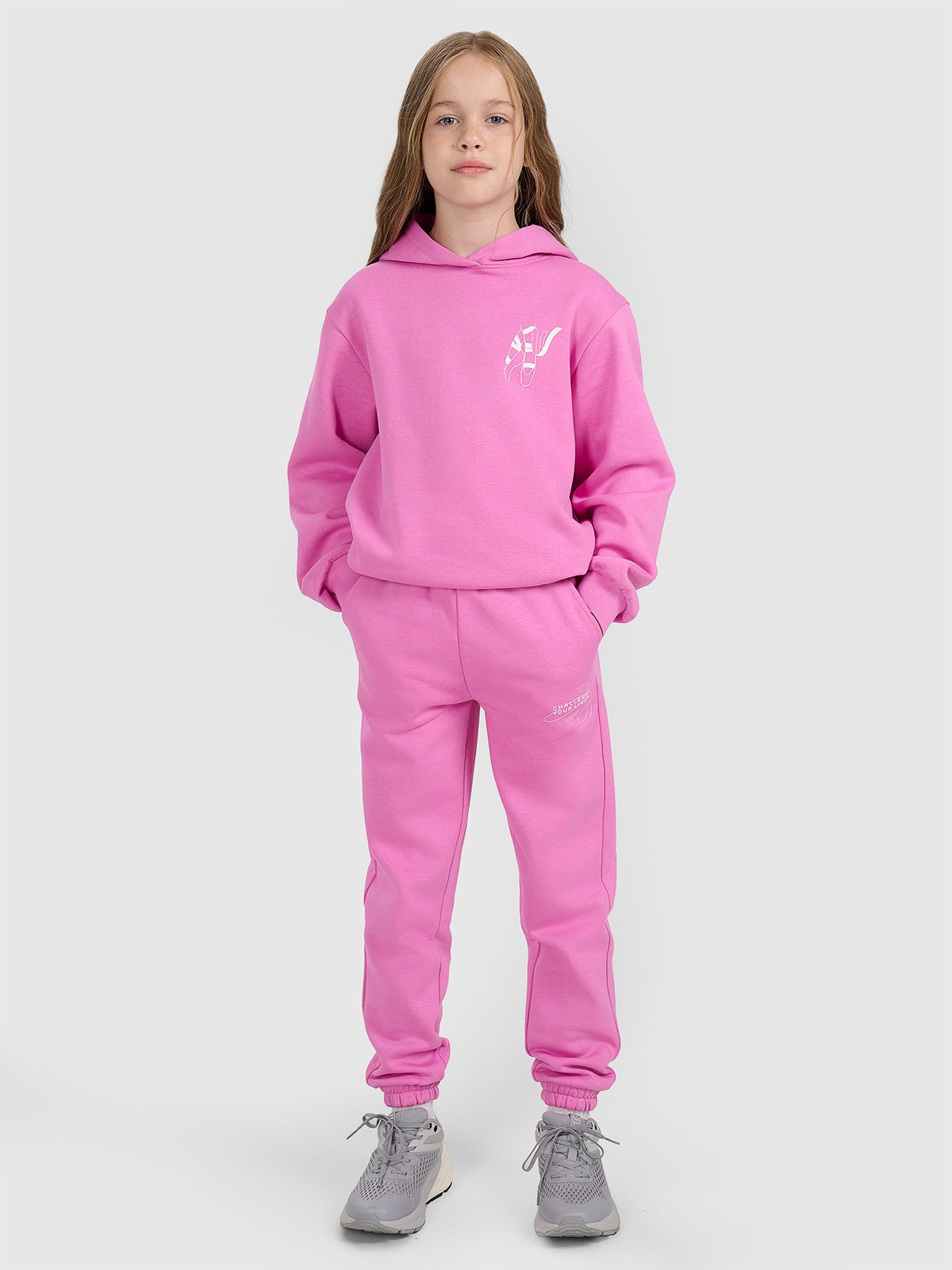 Sportinės jogger kelnės mergaitėms - rožinės
