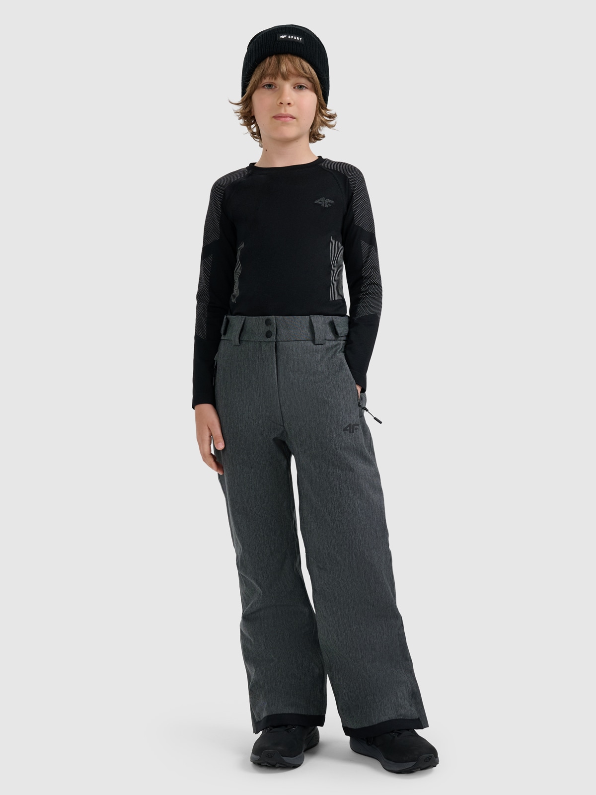 Vaikiškos snieglenčių kelnės mergaitėms 10000 membrana - juodos