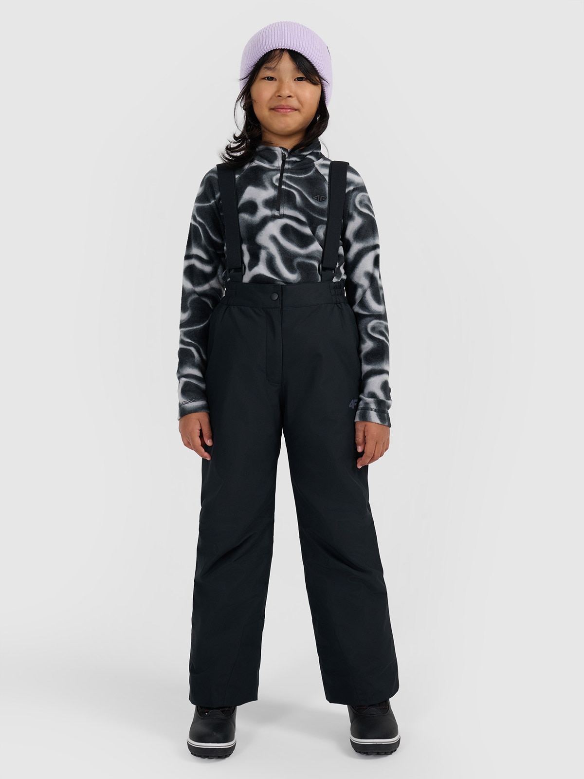 Slidinėjimo kelnės mergaitėms 5000 membrana - juodos