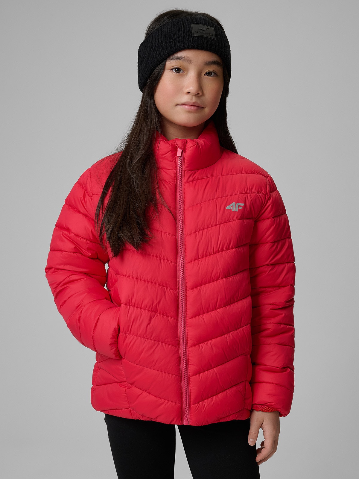 Striukė su sintetiniu kamšalu mergaitėms - rožinė