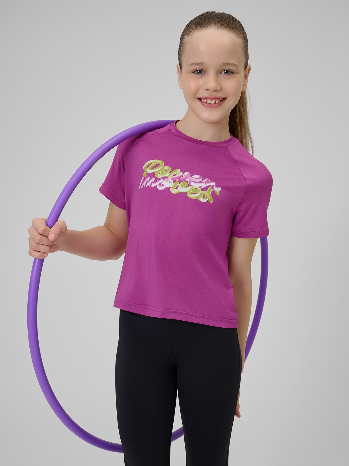 Sportiniai greitai džiūstantys marškinėliai mergaitėms - rožiniai