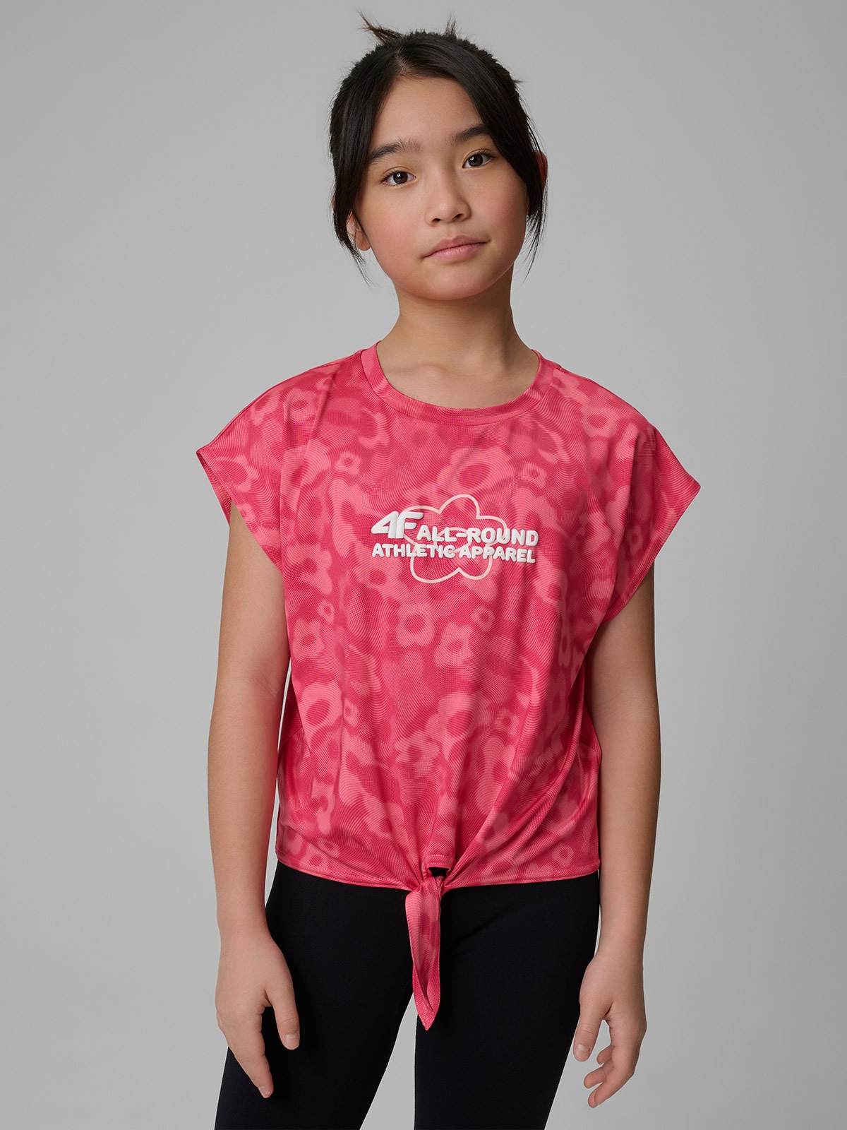 Sportiniai greitai džiūstantys marškinėliai mergaitėms - rožiniai