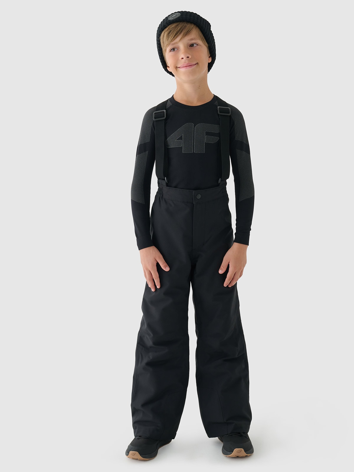 Slidinėjimo kelnės berniukams 5000 membrana - juodos