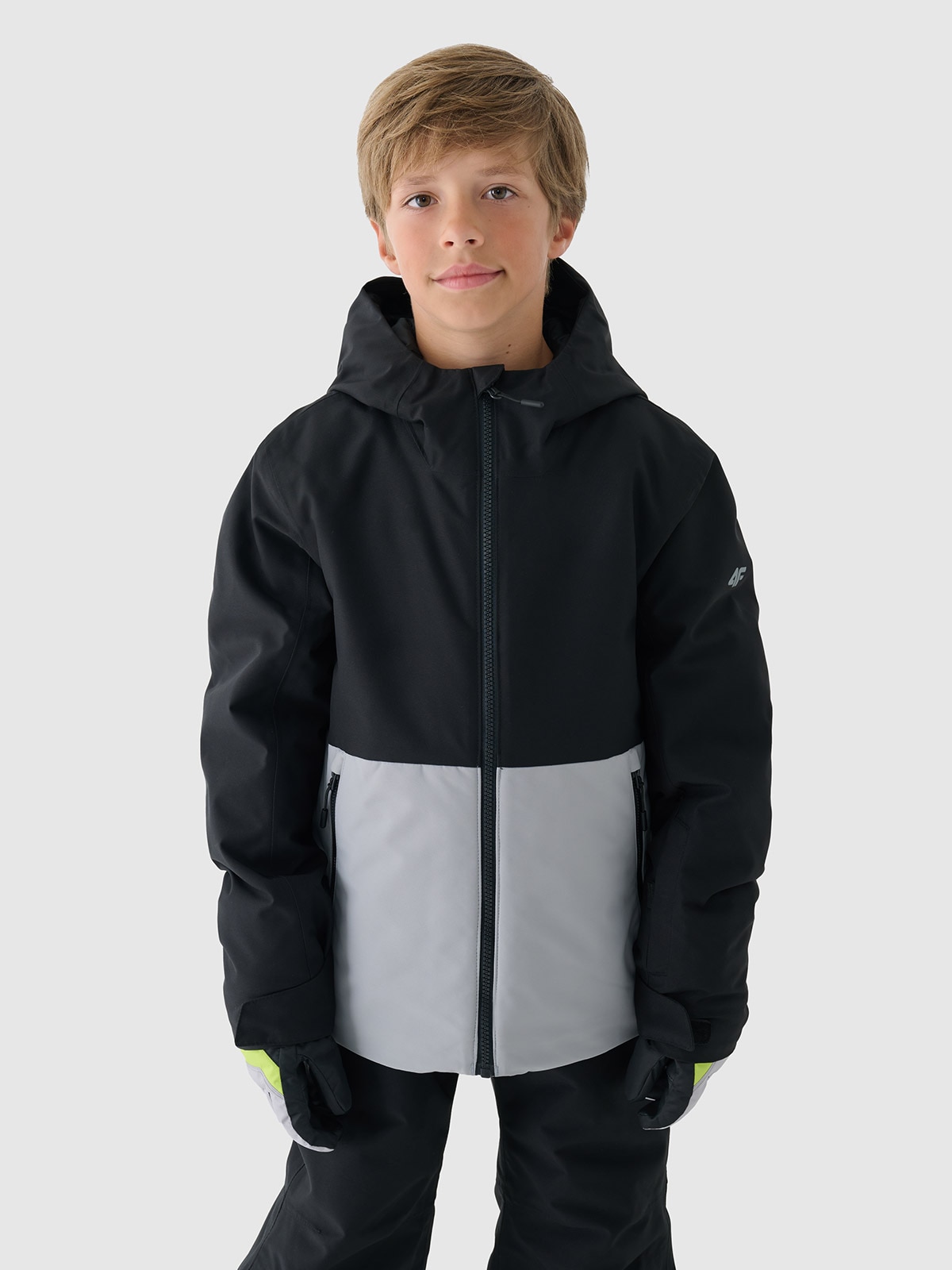 Slidinėjimo striukė berniukams 5000 membrana - pilka