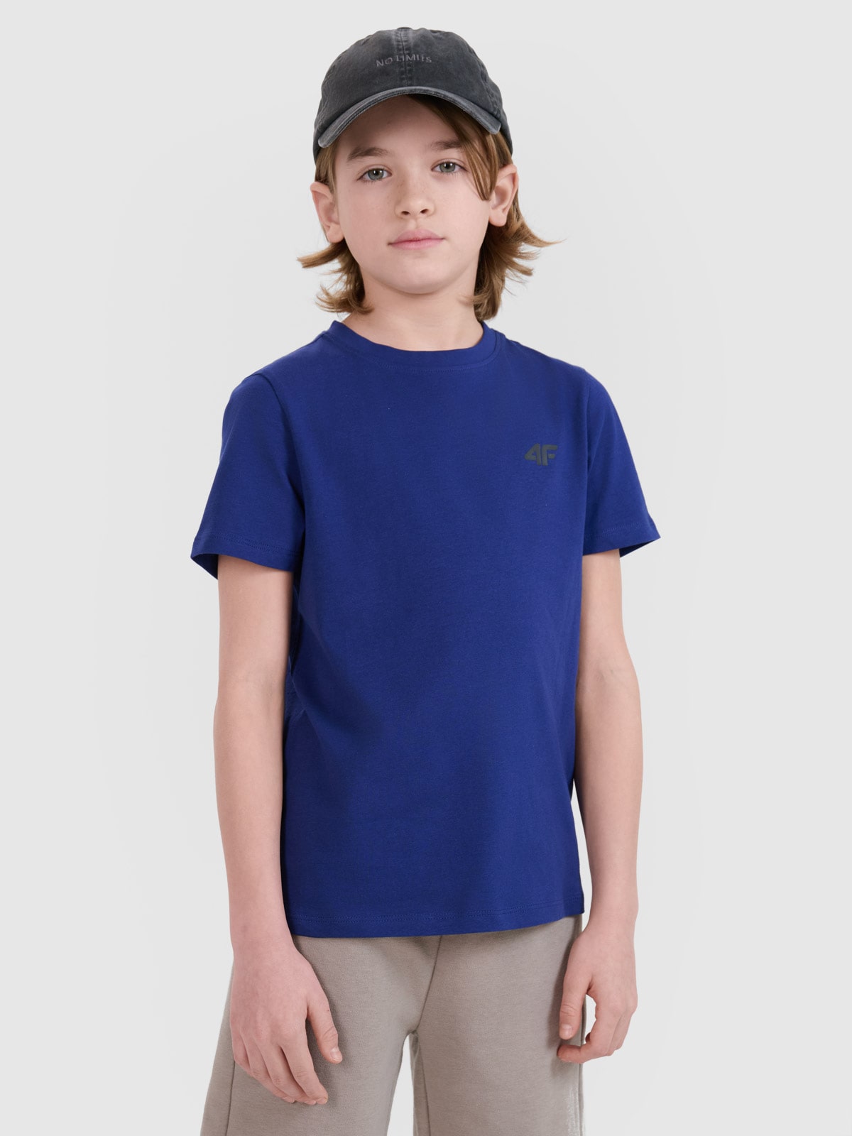 T-shirt regular lygus marškinėliai berniukams - mėlyni