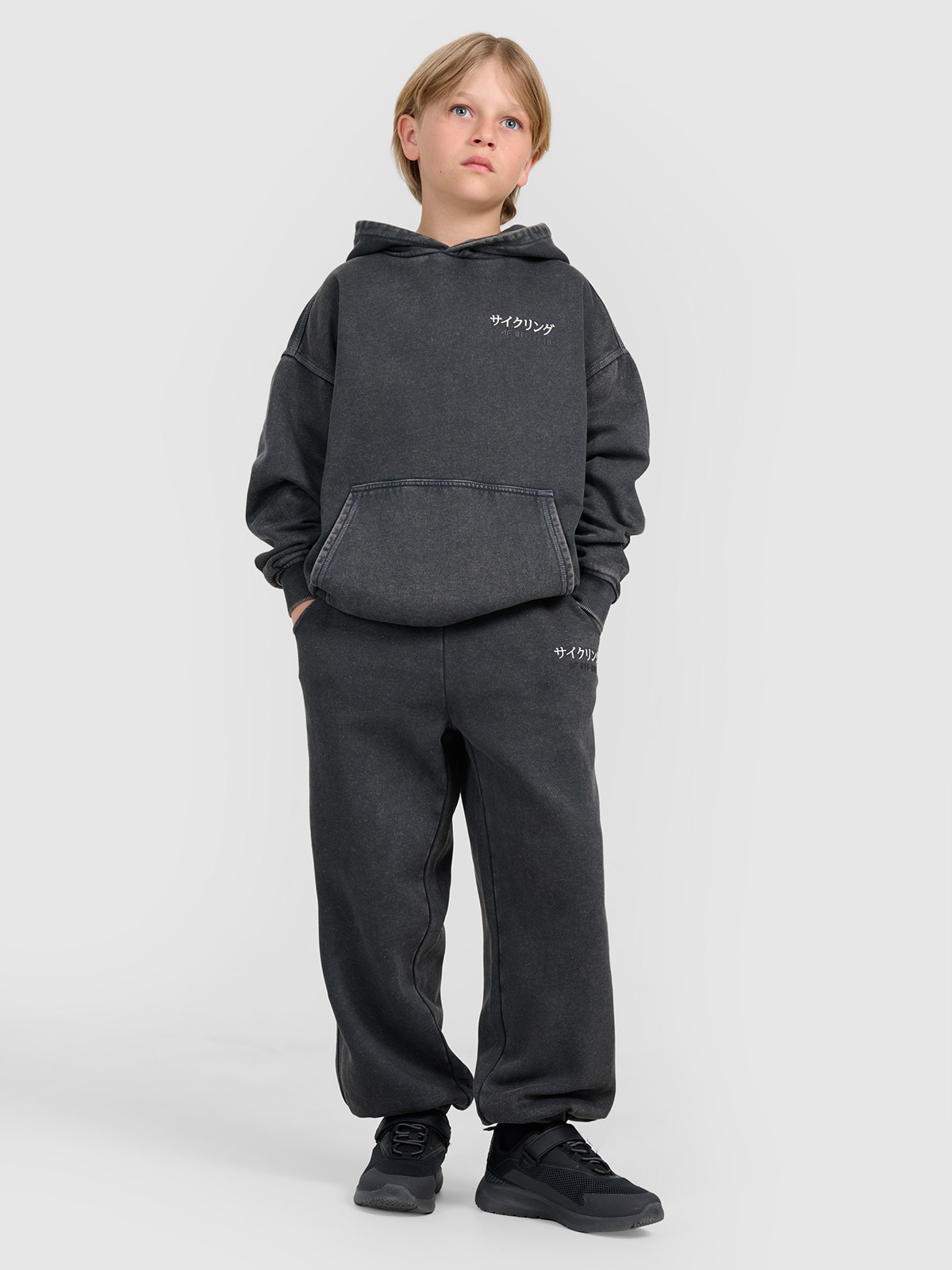 Sportinės jogger kelnės berniukams - pilkos