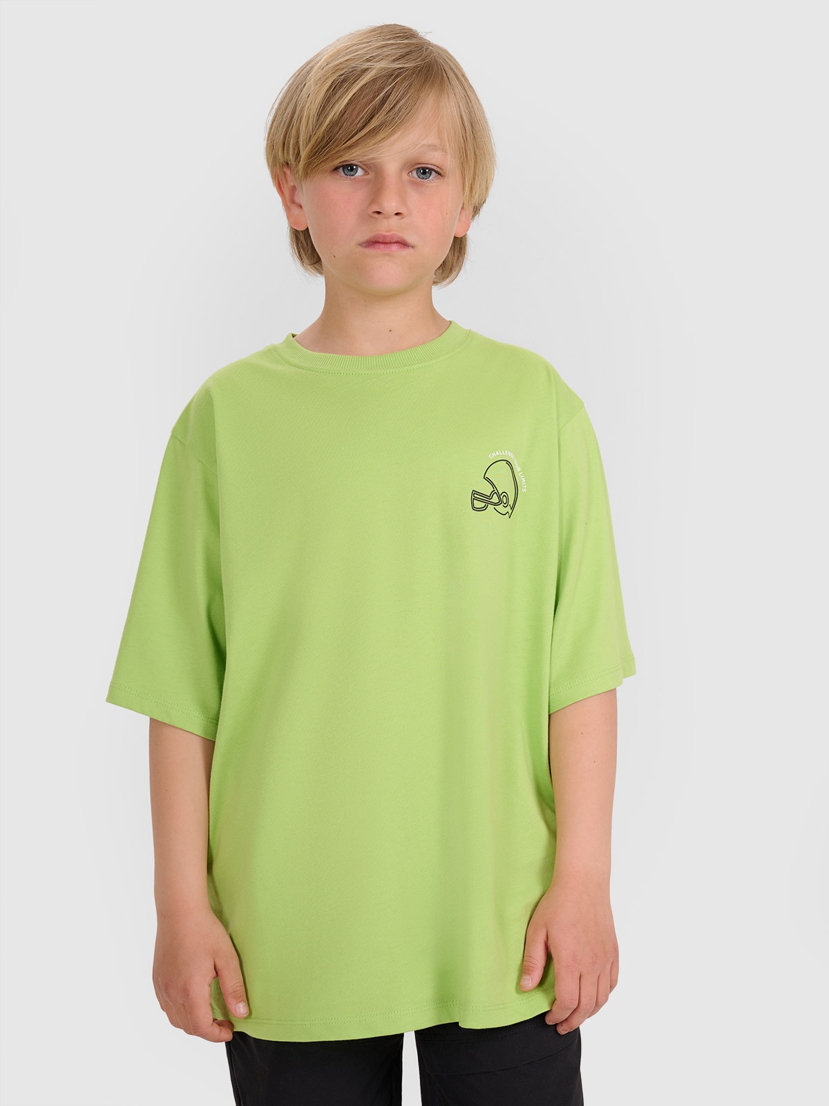 T-shirt oversize marškinėliai berniukams - žali