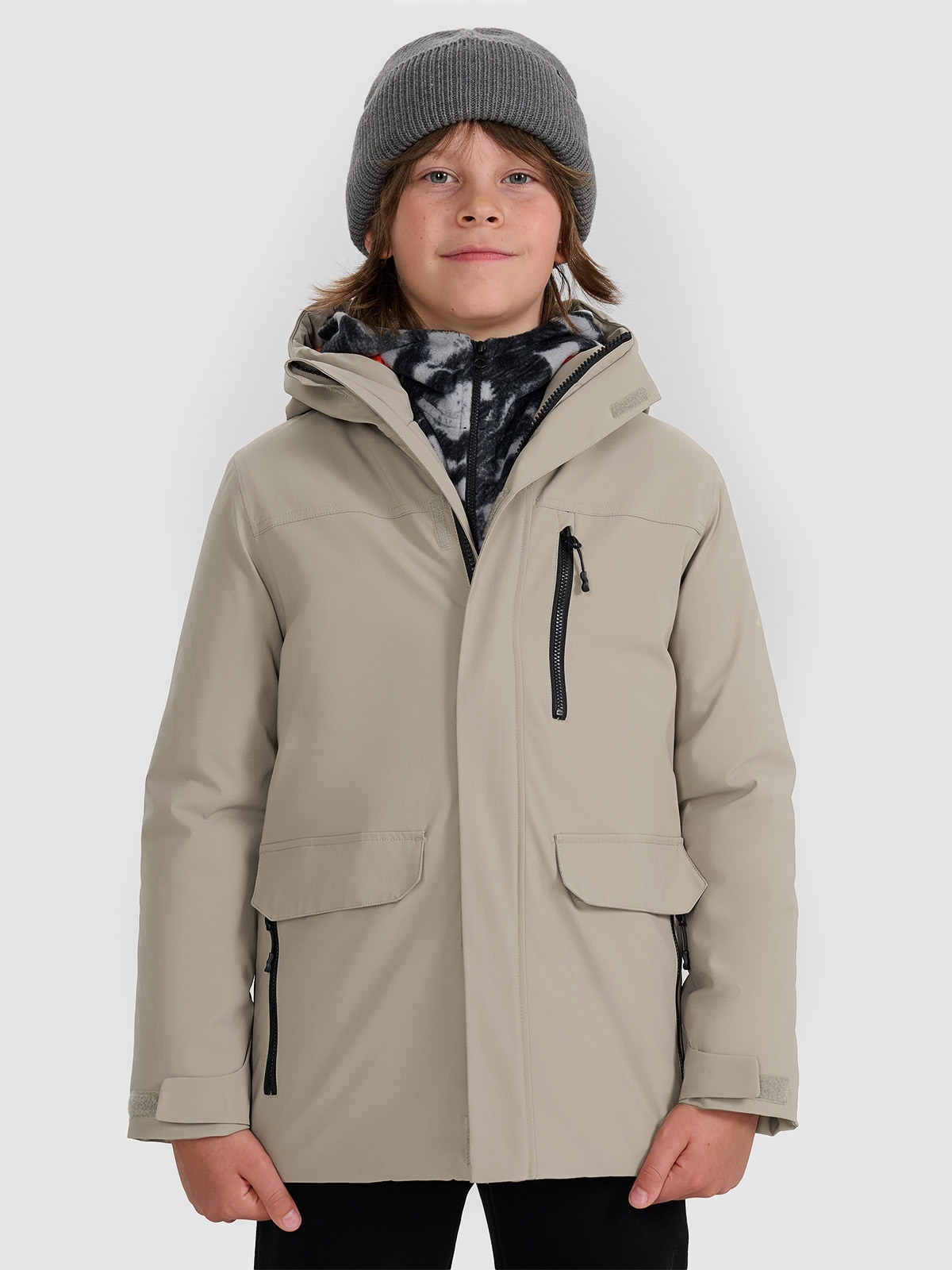 Pereinamojo laikotarpio striukė berniukams 5000 membrana - smėlio spalvos