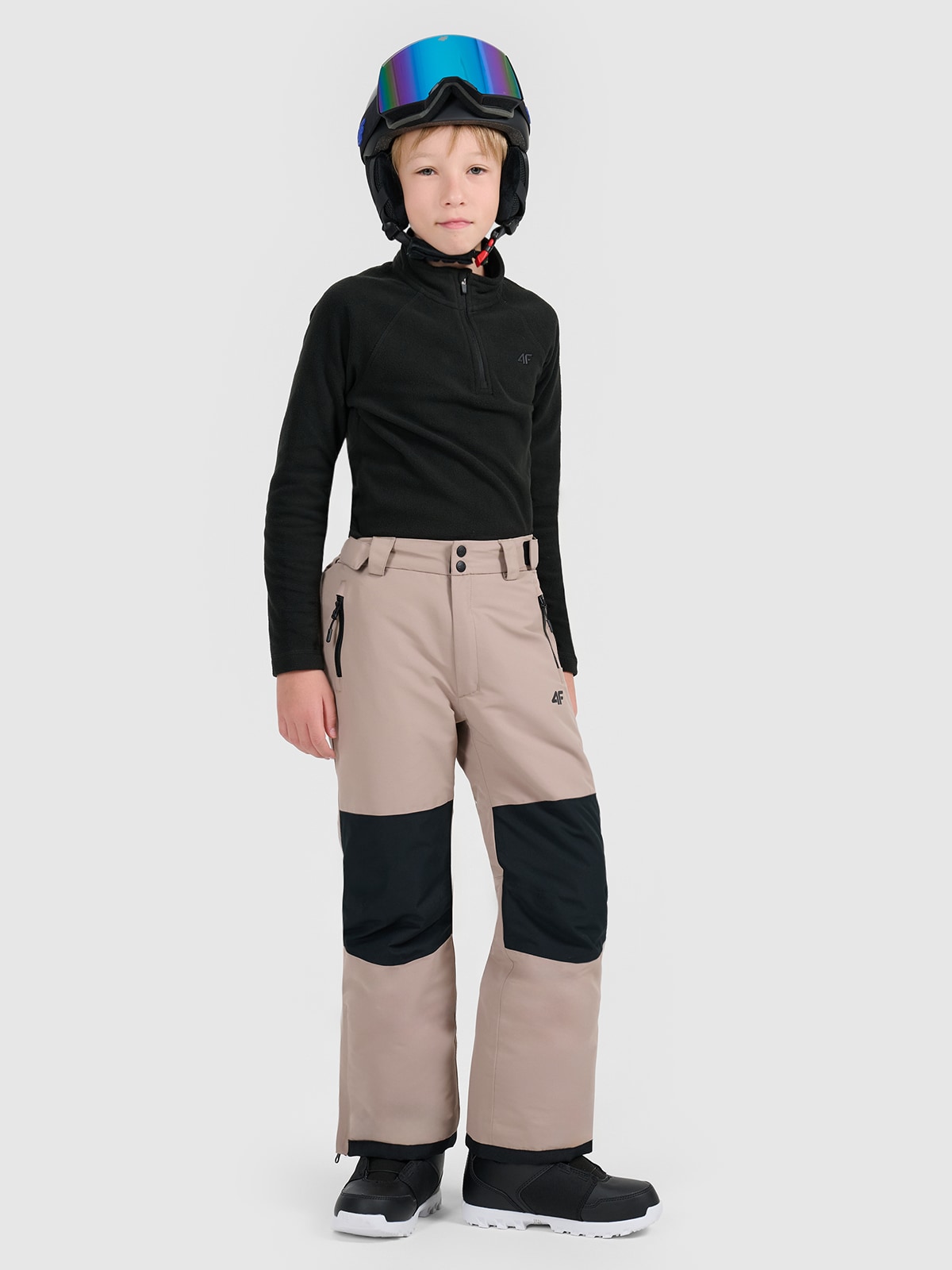 Snieglenčių kelnės berniukams 10000 membrana – rudos