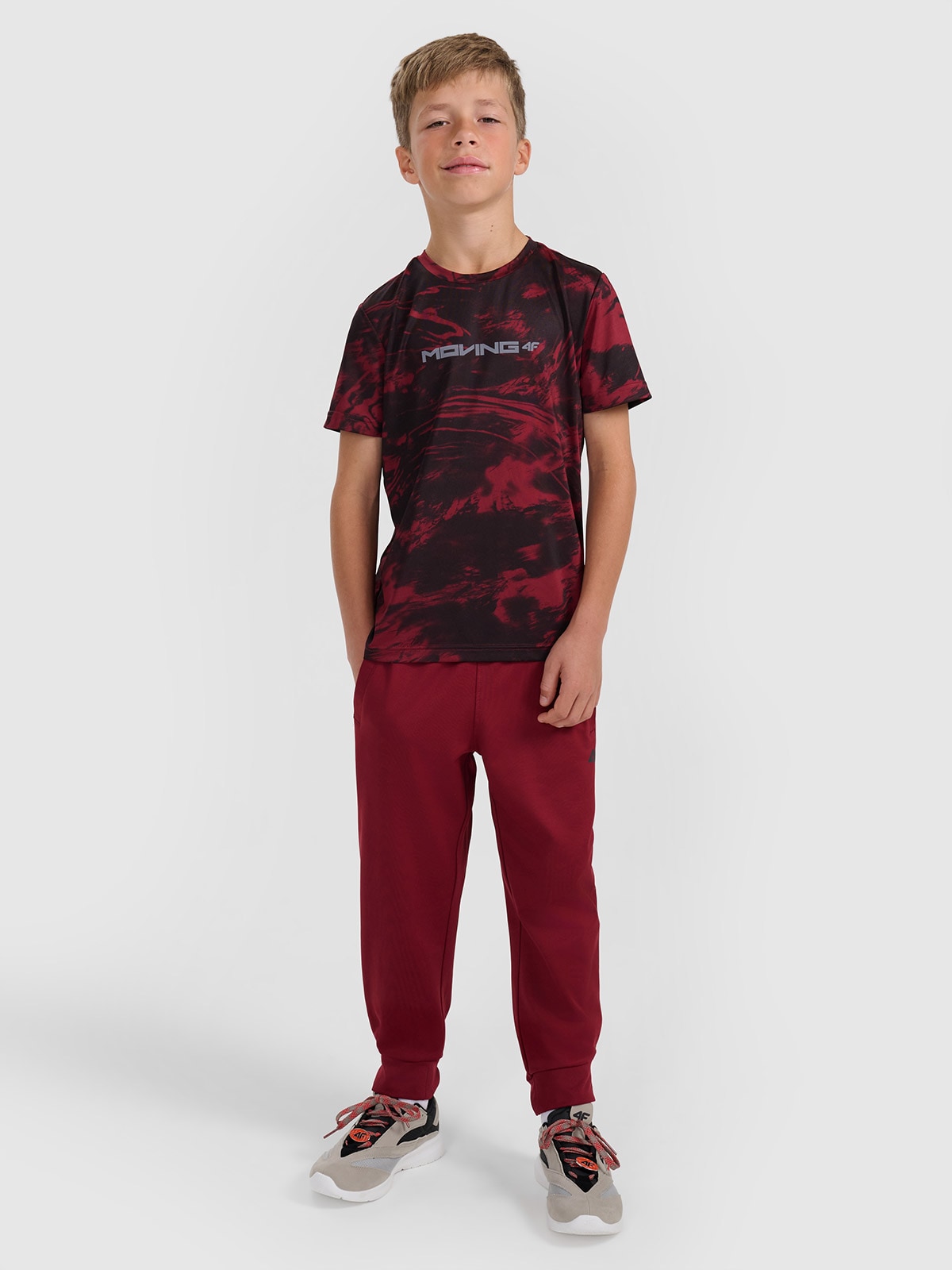 Sportinės greitai džiūstančios jogger kelnės berniukams - bordinės