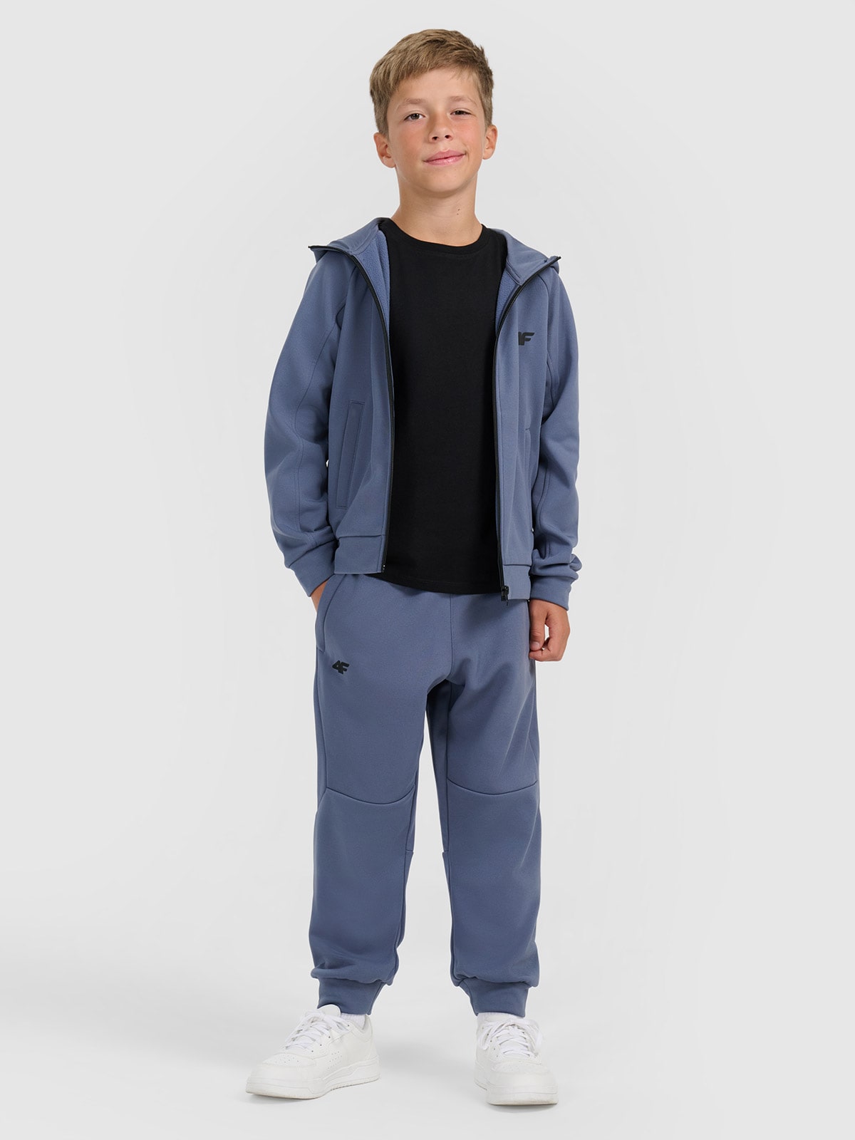 Sportinės jogger kelnės berniukams - tamsiai mėlynos