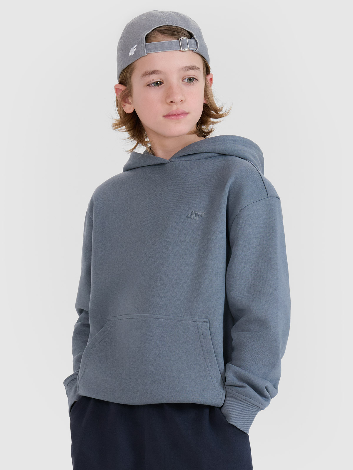 Sportinis neatsegamas, džemperis su gobtuvu berniukams - turkio spalvos