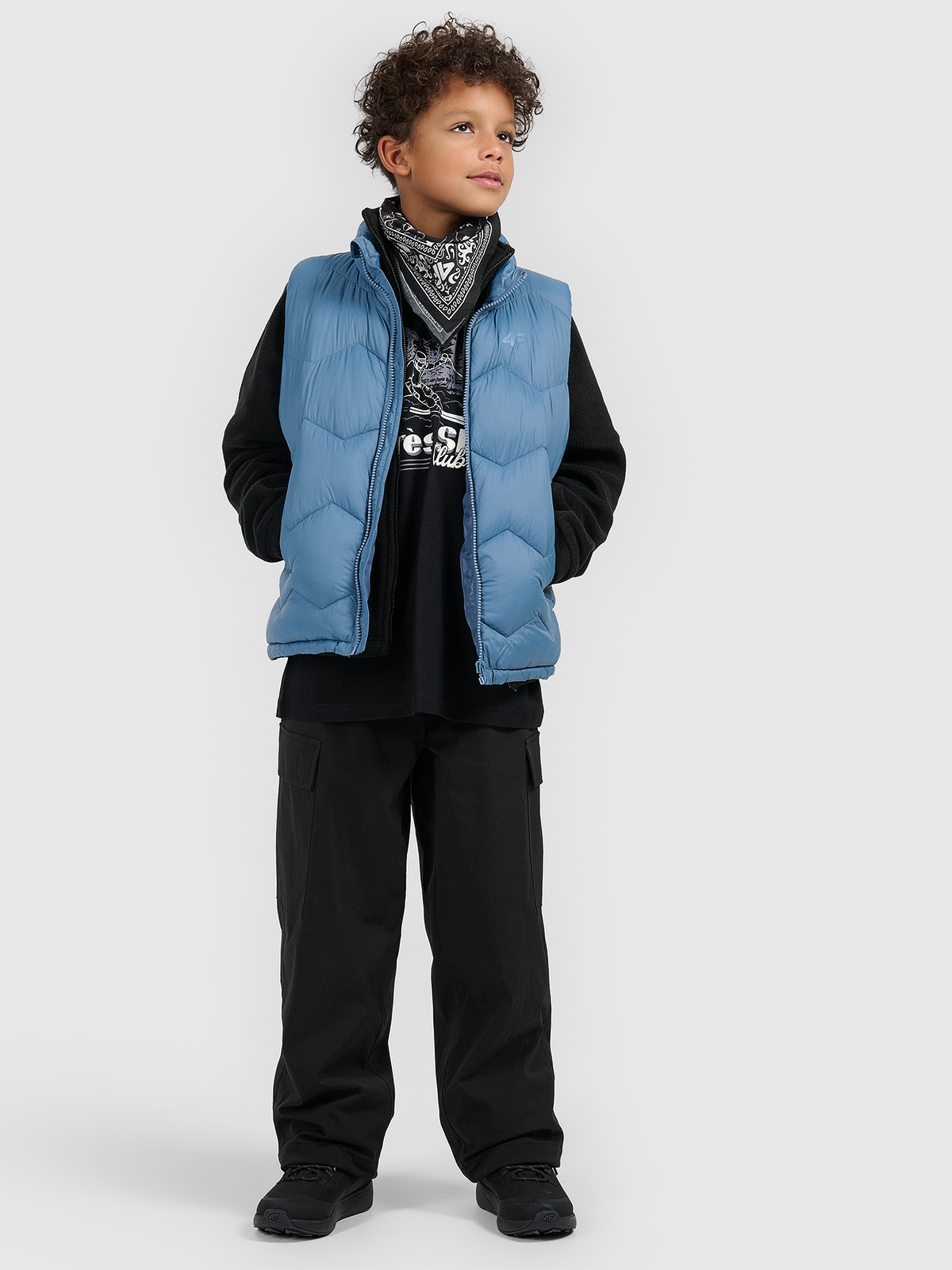 Casual cargo kelnės berniukams - juodos