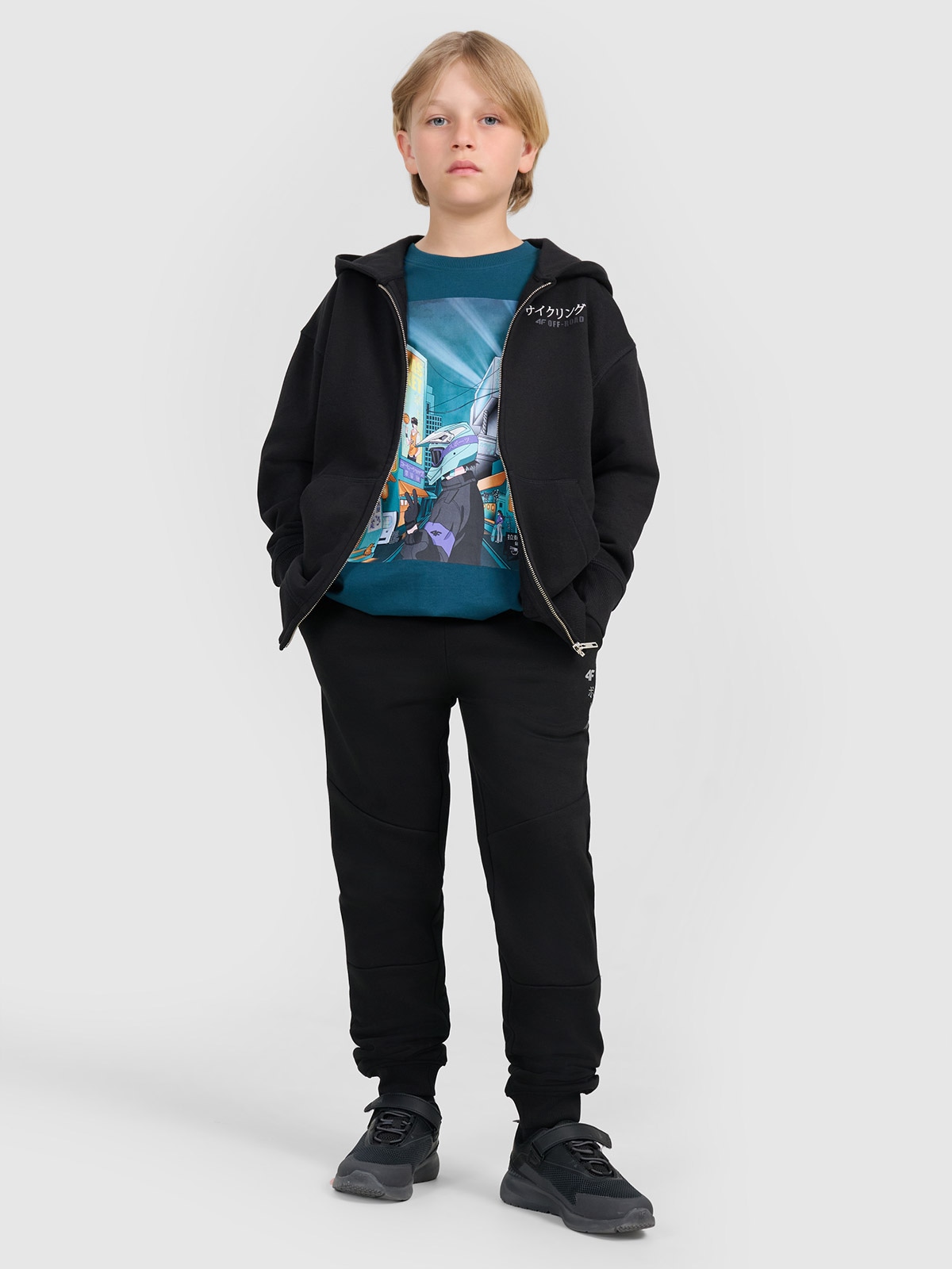 Sportinės jogger kelnės berniukams - juodos