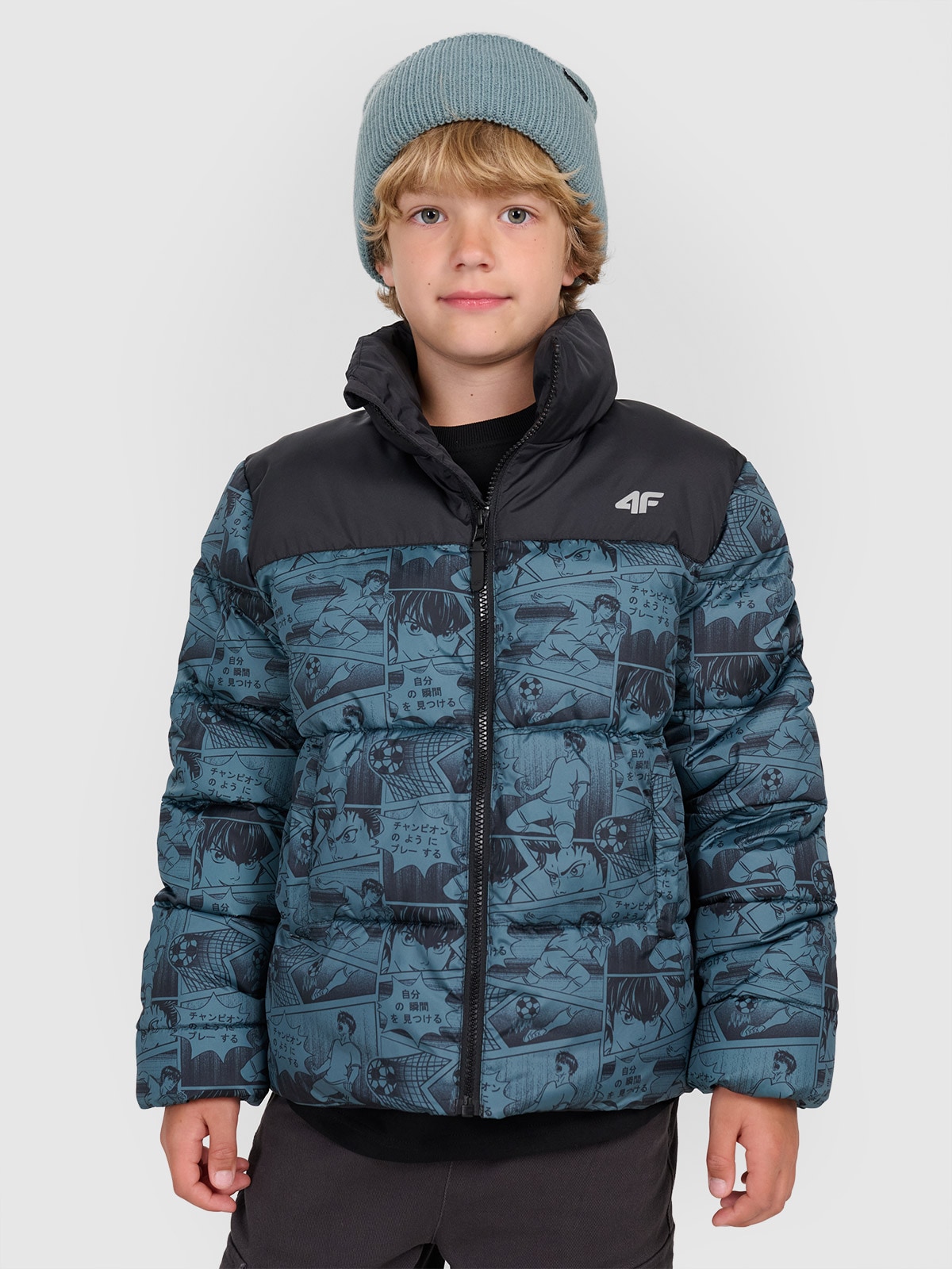 Striukė su sintetinių pūkų kamšalu berniukams - žalia