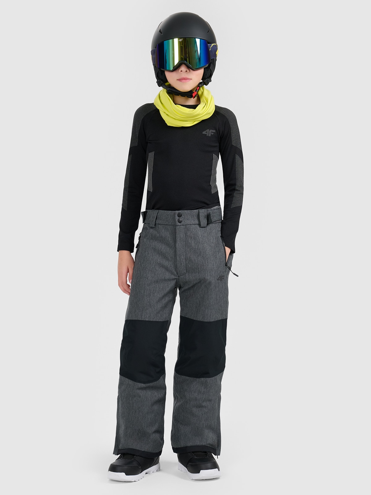 Snieglenčių kelnės 10000 membrana berniukams - juodos