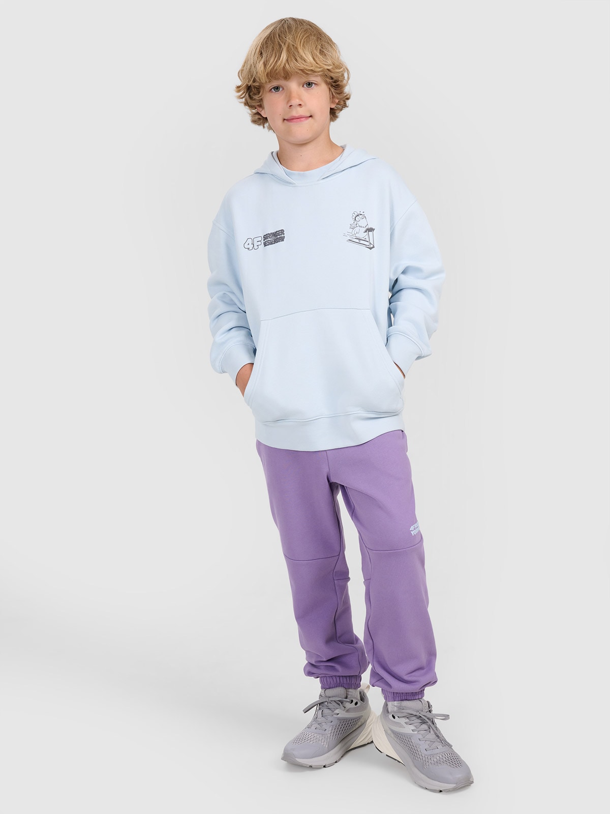 Sportinės jogger kelnės berniukams - violetinės