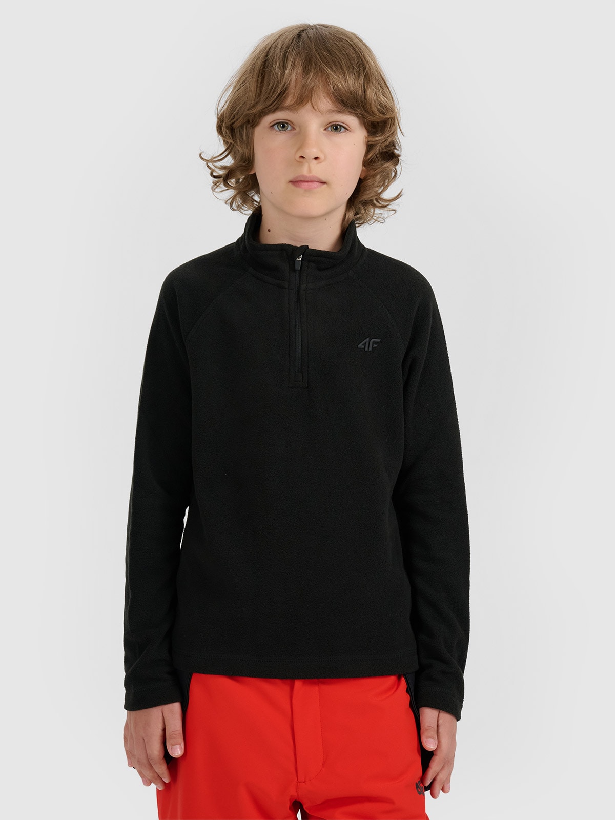 Termoaktyvus fliso apatinis trikotažas (viršus) berniukams - juodas