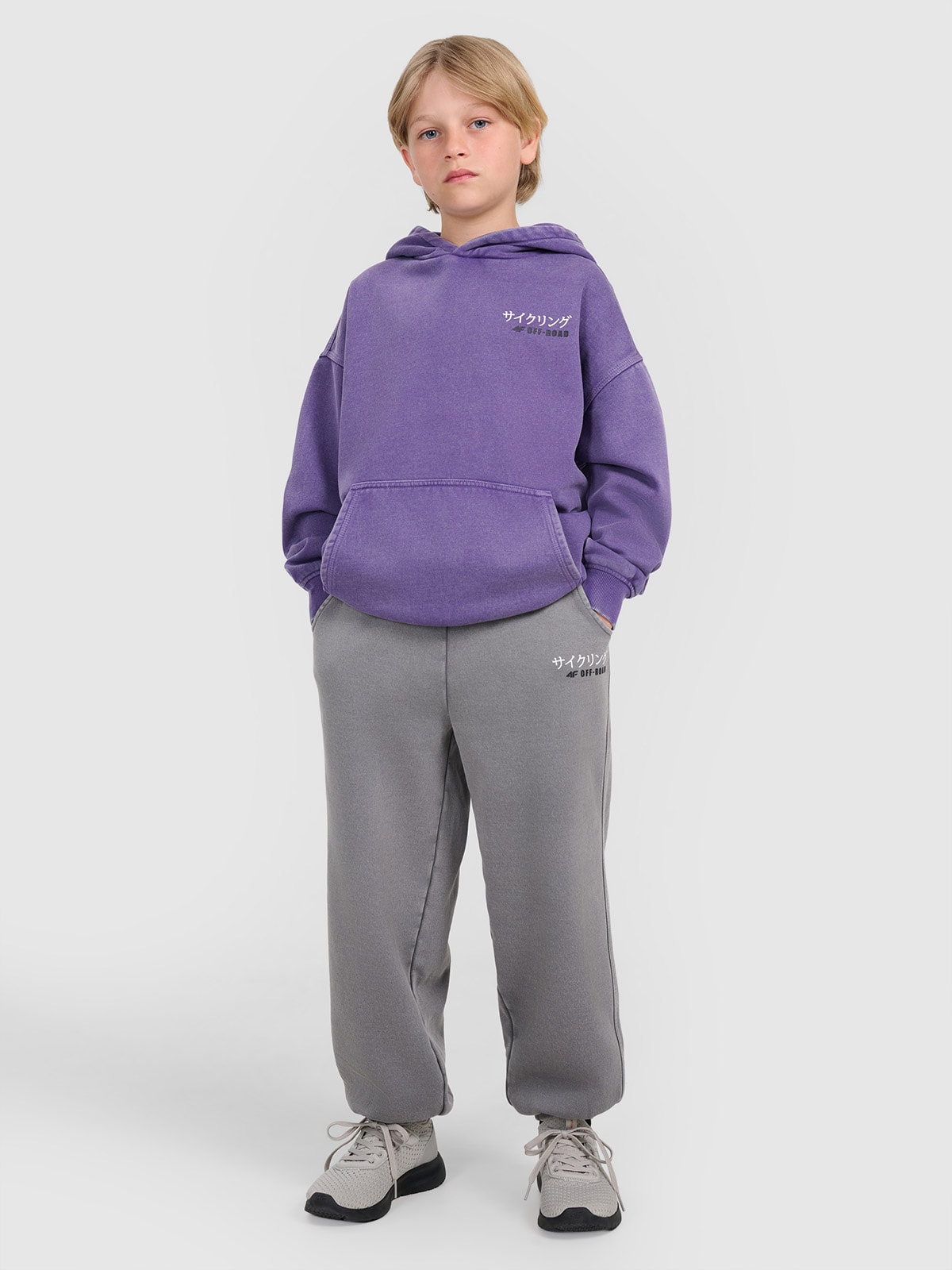 Sportinės jogger kelnės berniukams - pilkos