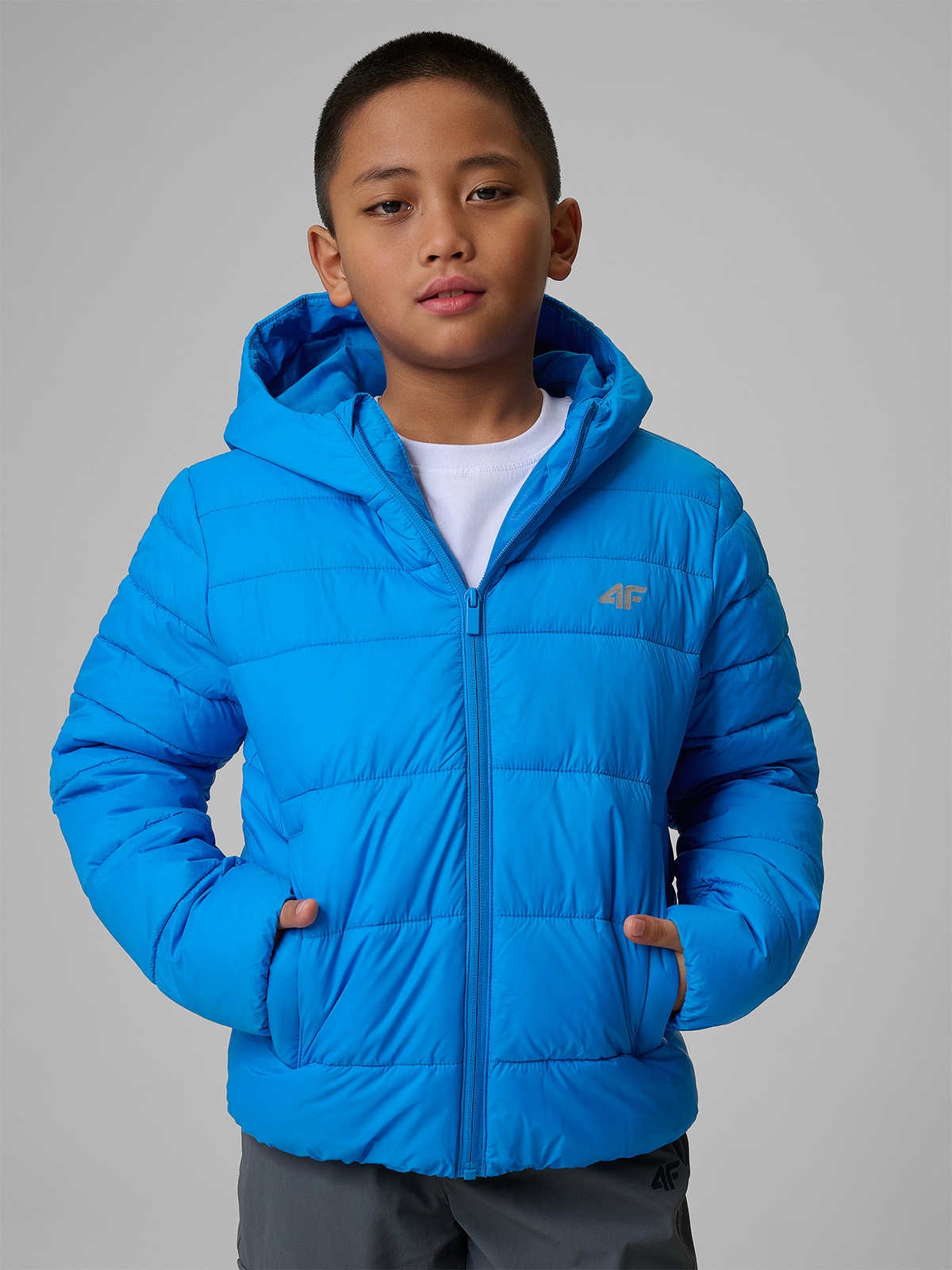 Striukė su sintetiniu kamšalu berniukams - mėlyna