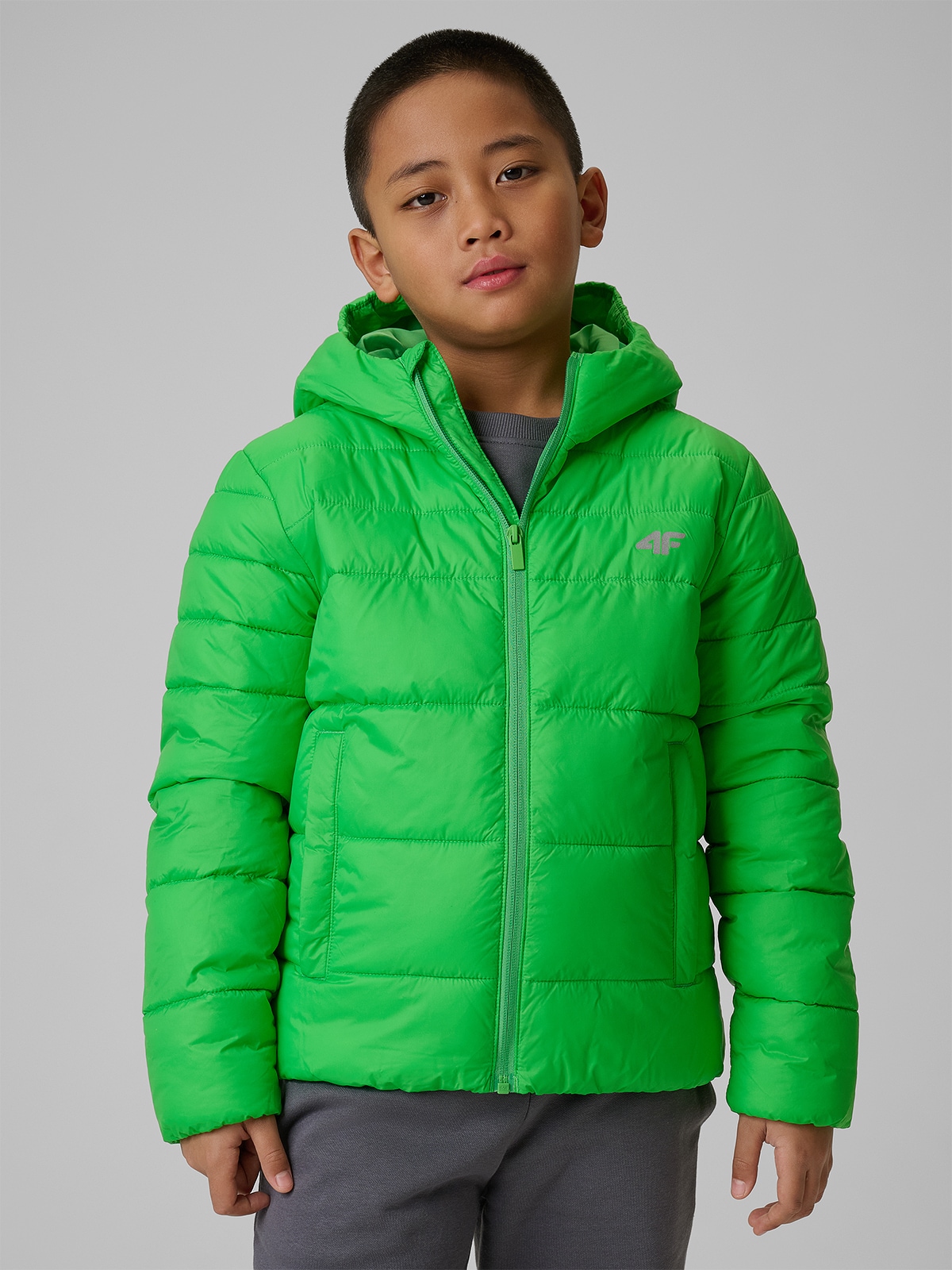 Striukė su sintetiniu kamšalu berniukams - žalia