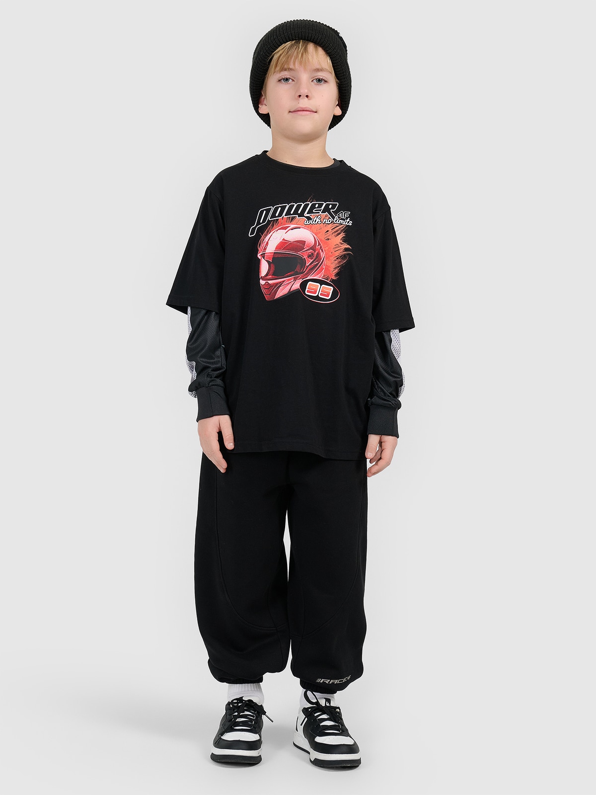 Sportinės jogger kelnės berniukams - juodos