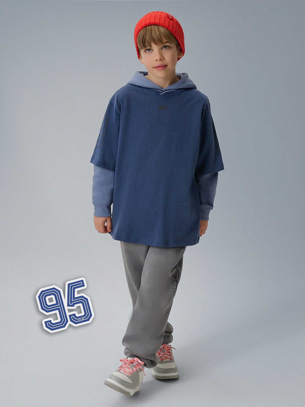 Sportinės jogger kelnės berniukams - pilkos