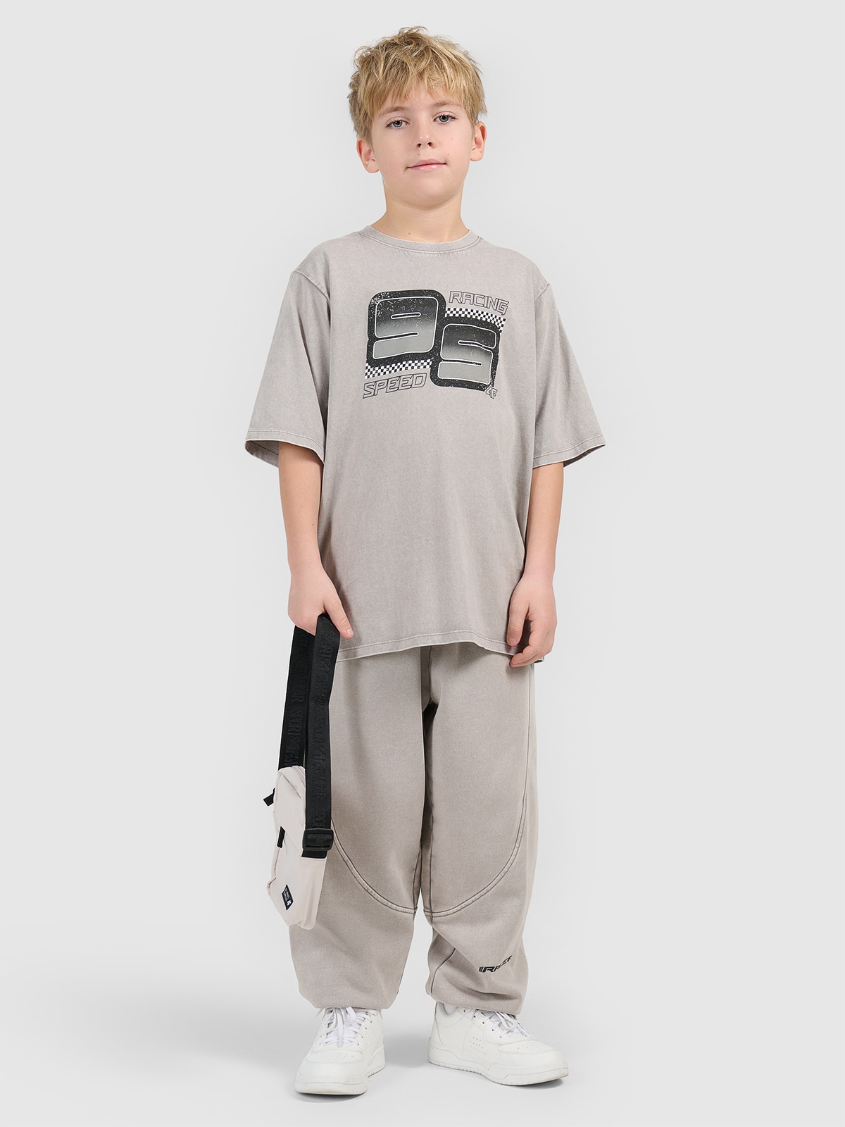 Sportinės jogger kelnės berniukams - pilkos