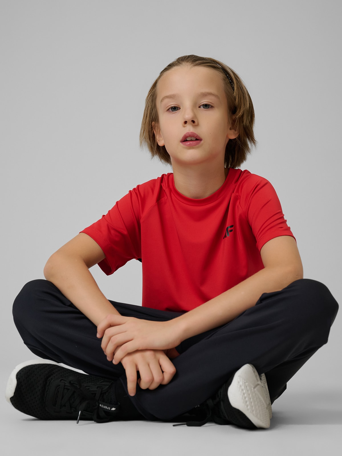 Sportiniai greitai džiūstantys marškinėliai berniukams - oranžiniai