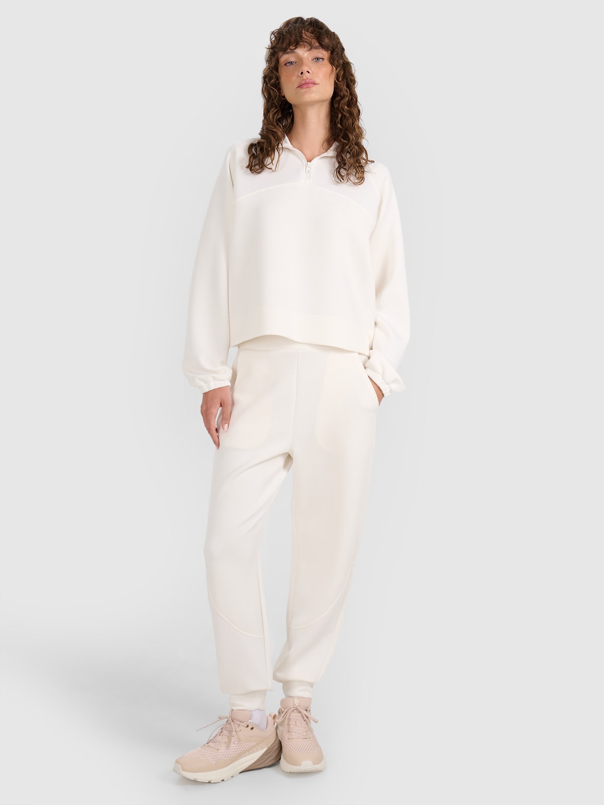 Moteriškos sportinės jogger kelnės su modaliu - rožinės