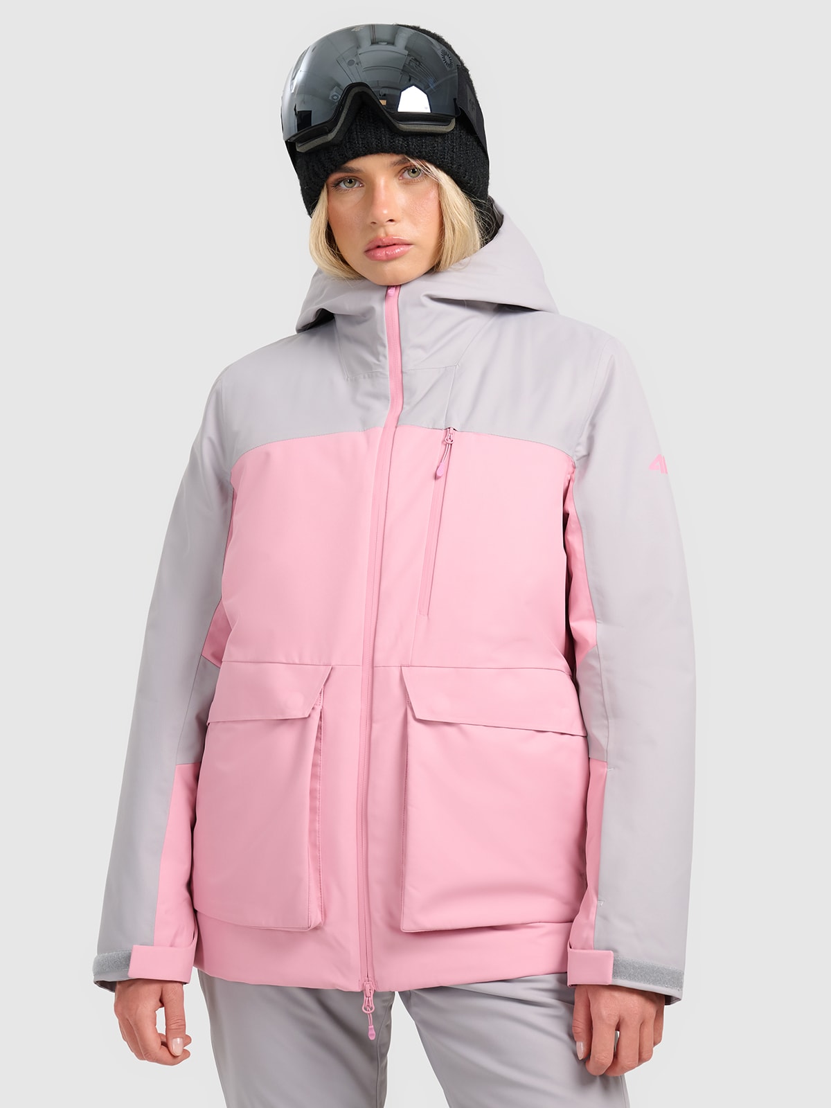 Moteriška slidinėjimo striukė 8000 membrana - rožinė