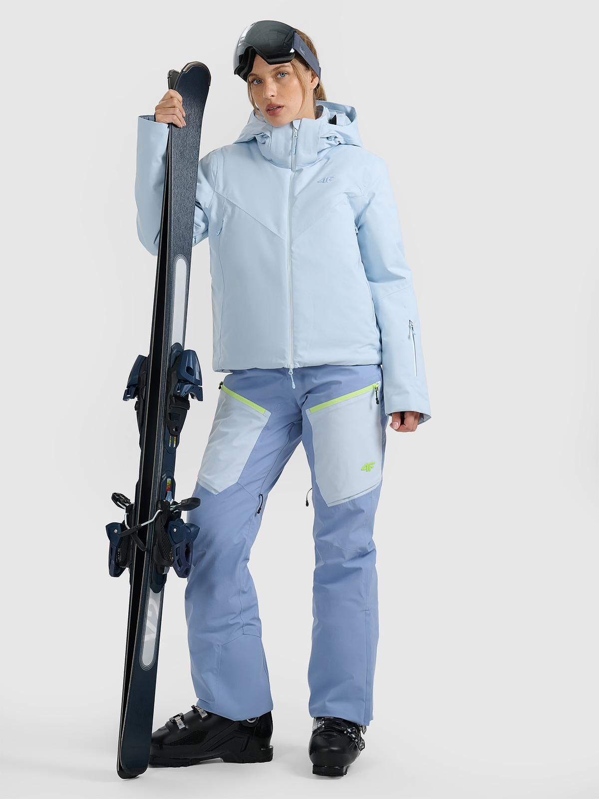 Moteriškos slidinėjimo kelnės 15000 membrana - tamsiai mėlynos