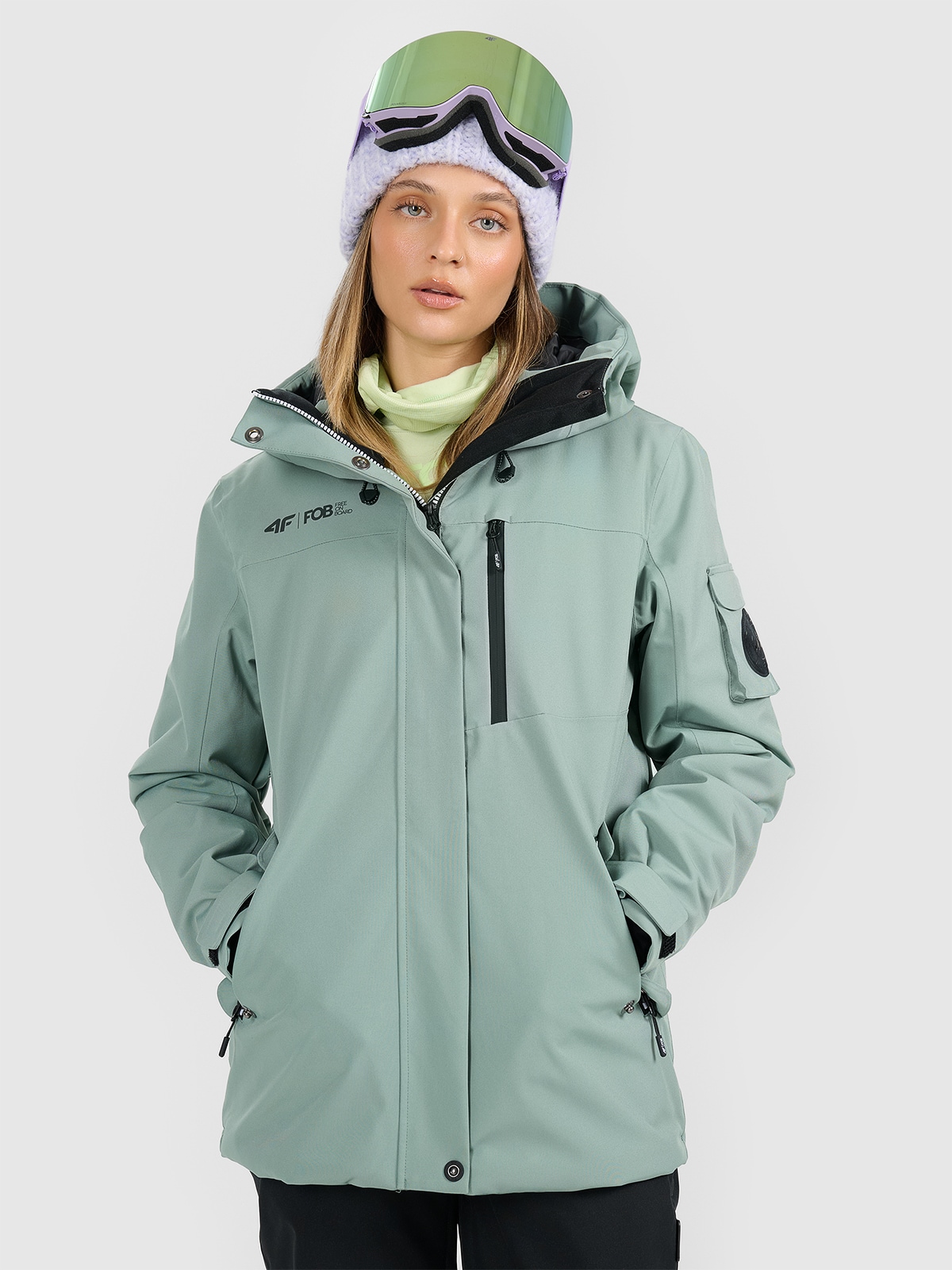 Moteriška snieglenčių striukė 15000 membrana - žalia