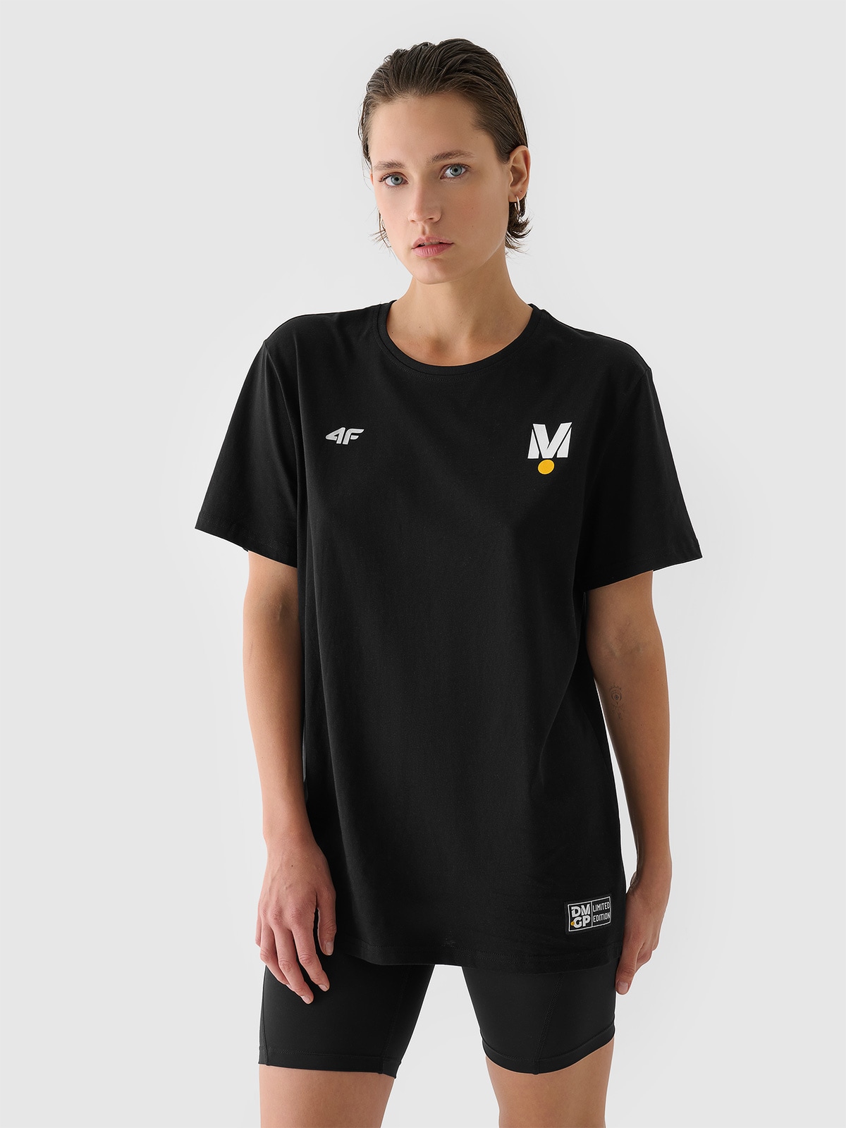 T-shirt marškinėliai su spauda unisex 4F x Drift Masters - juodi