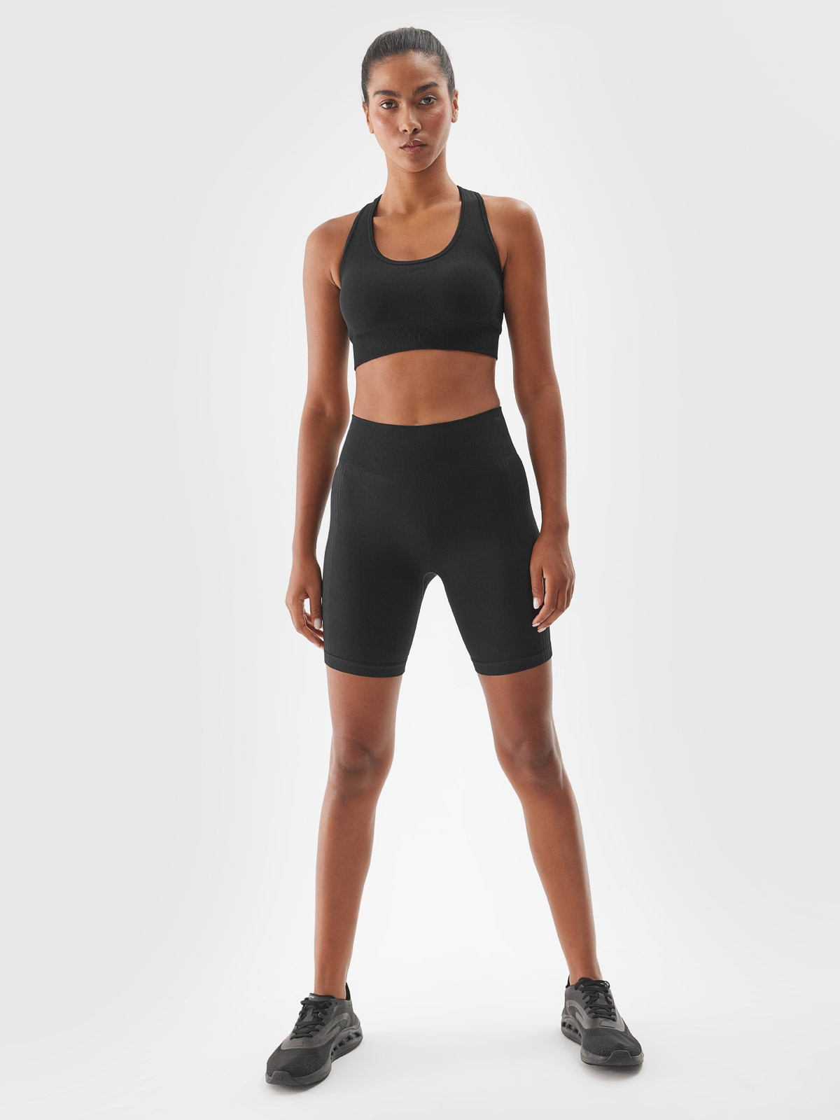 Moteriškos dviratininko treniruočių tamprės - juodos