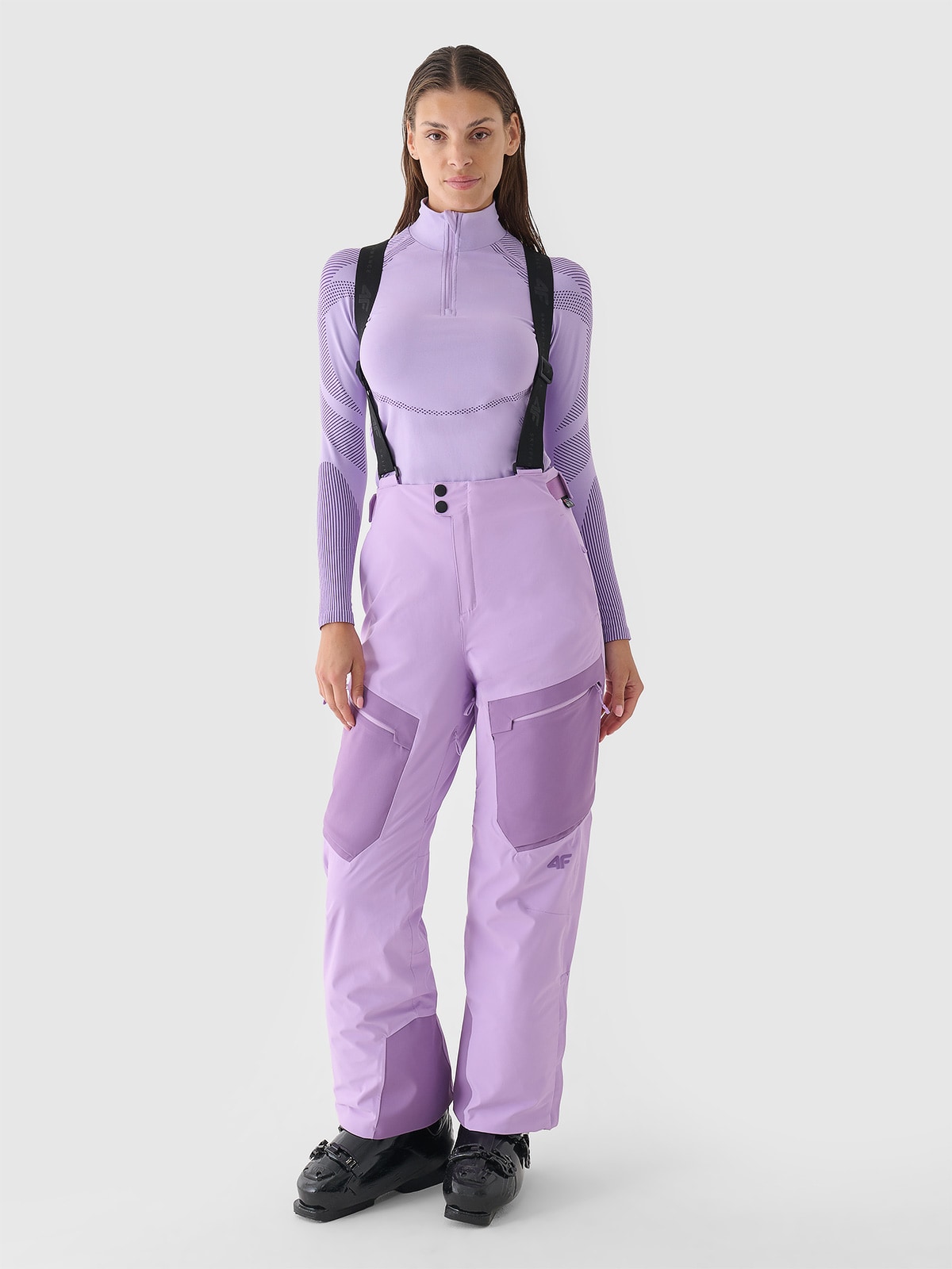 Moteriškos slidinėjimo kelnės 15000 membrana - violetinės