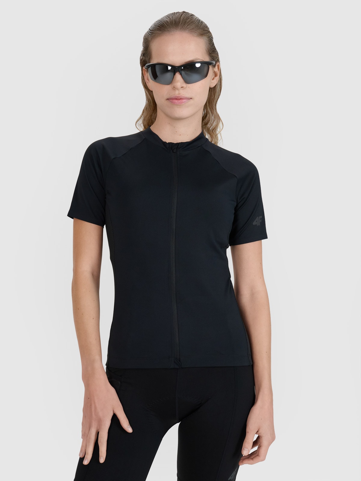 Moteriški dviračių marškinėliai - juodi