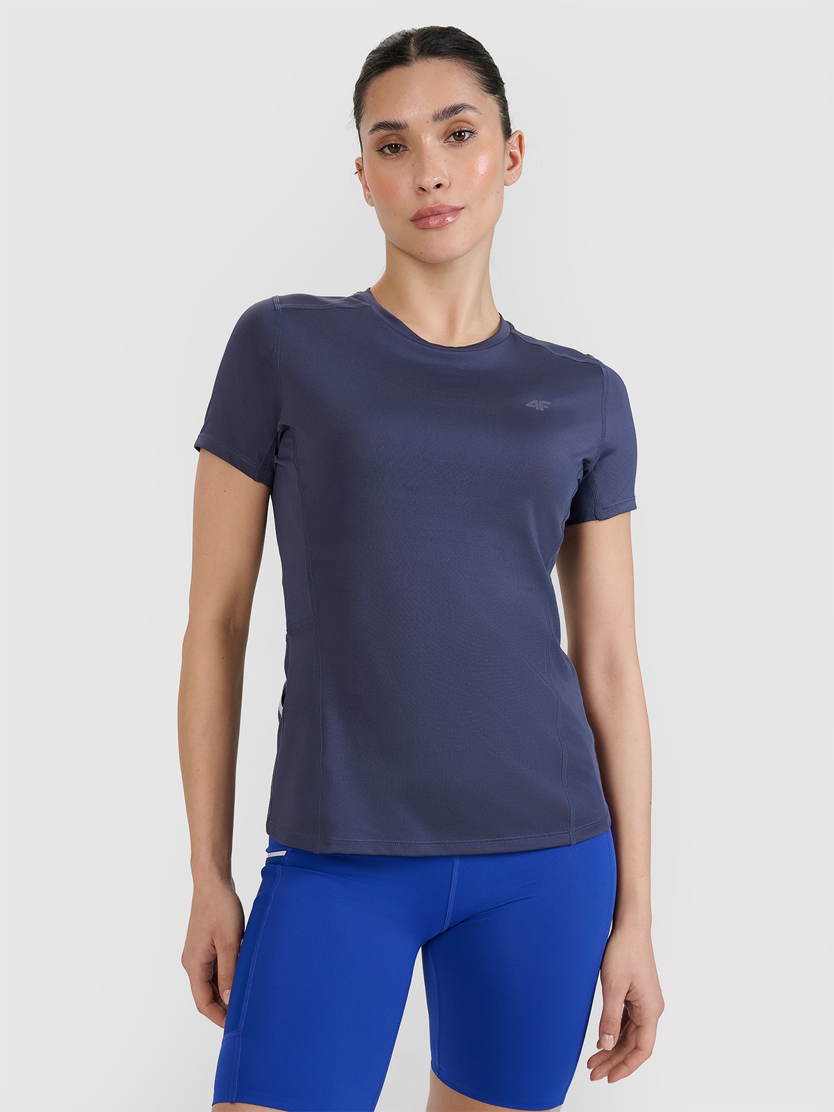 Moteriški regular bėgimo lauke marškinėliai - pilki