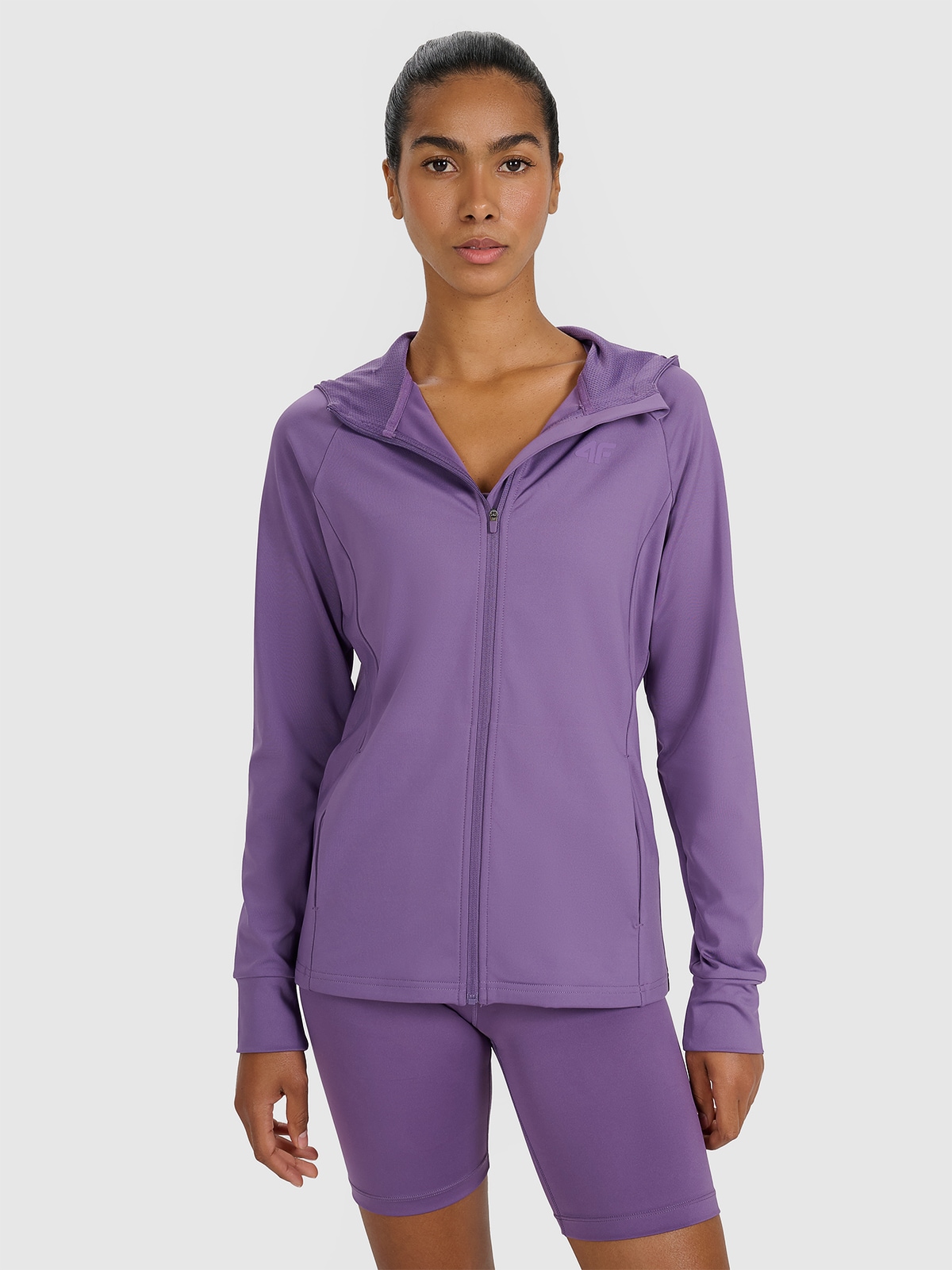 Moteriškas regular greitai džiūstantis treniruočių džemperis - violetinis