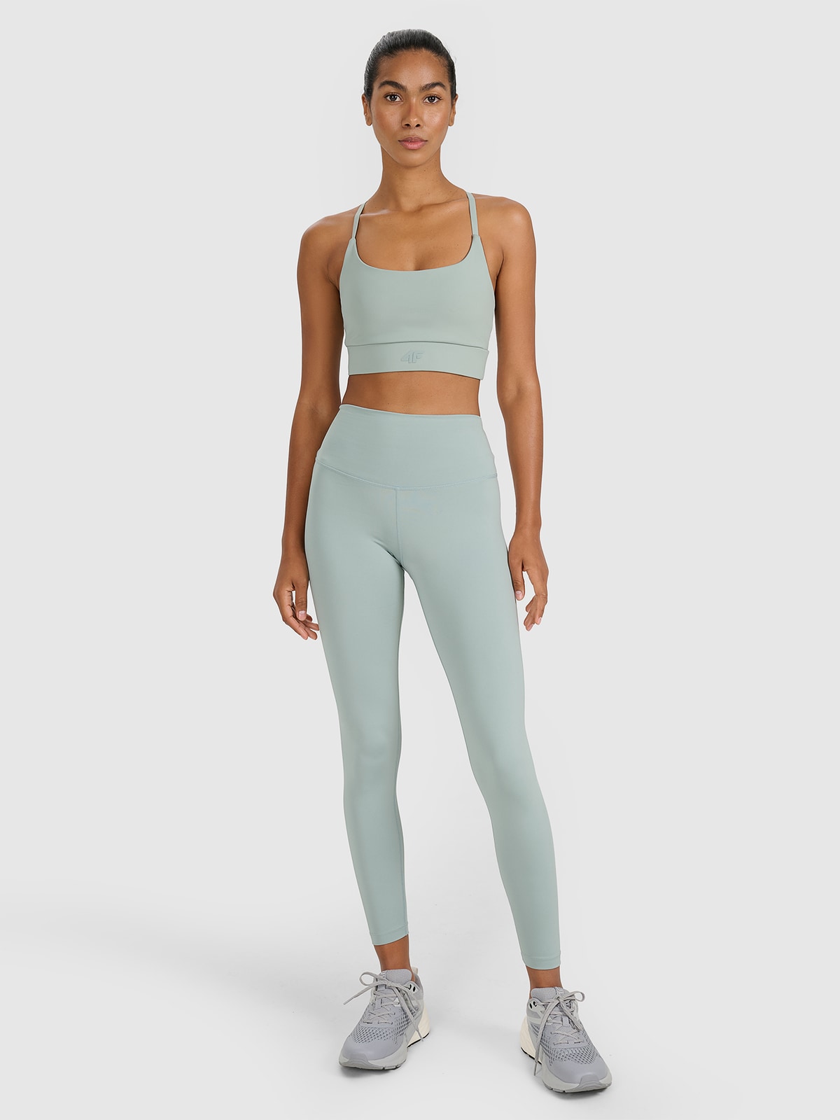 Moteriškos greitai džiūstančios treniruočių tamprės - žalios